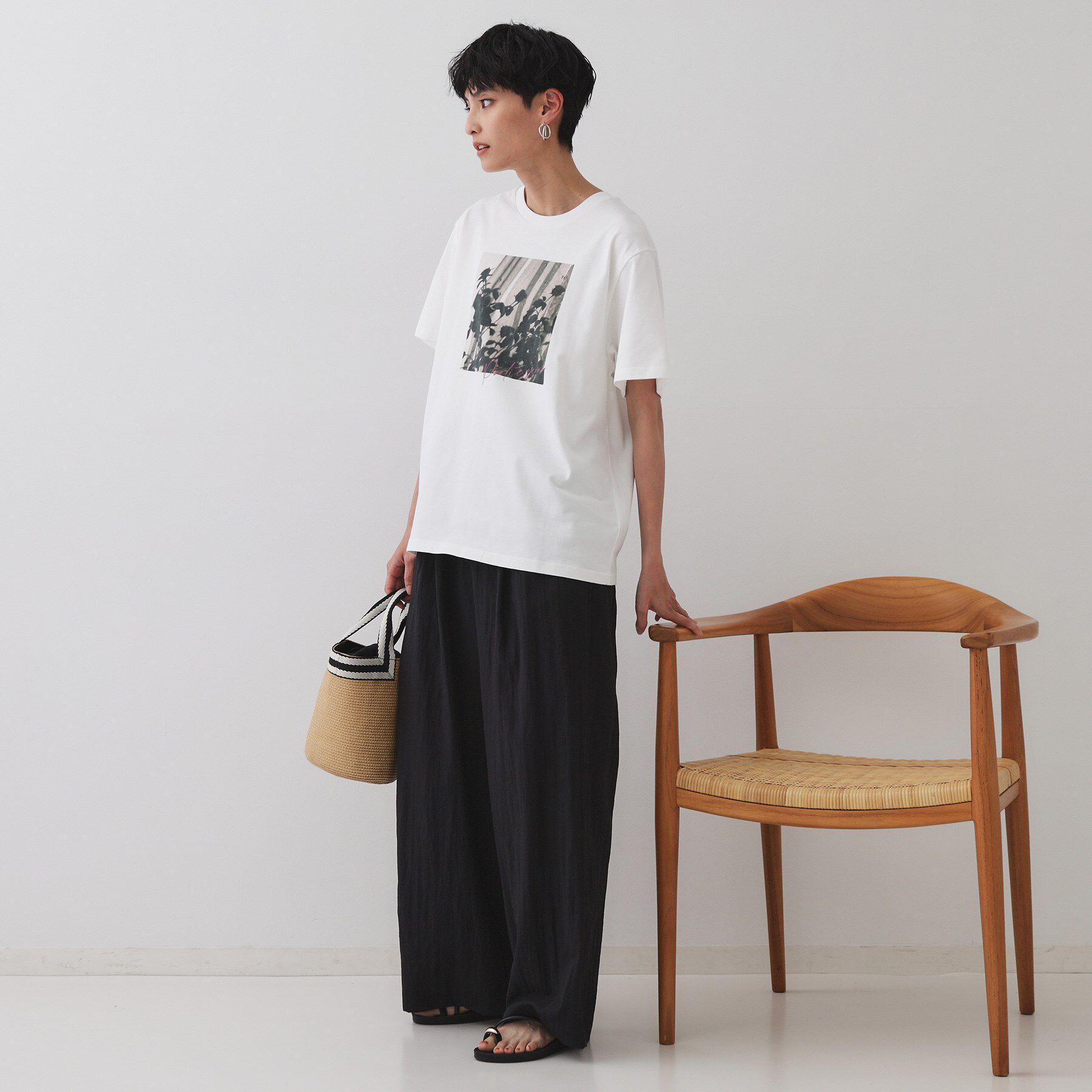 OPAQUE.CLIP「フォトプリントTシャツ【洗濯機洗い可】」|Tシャツ・カットソー|