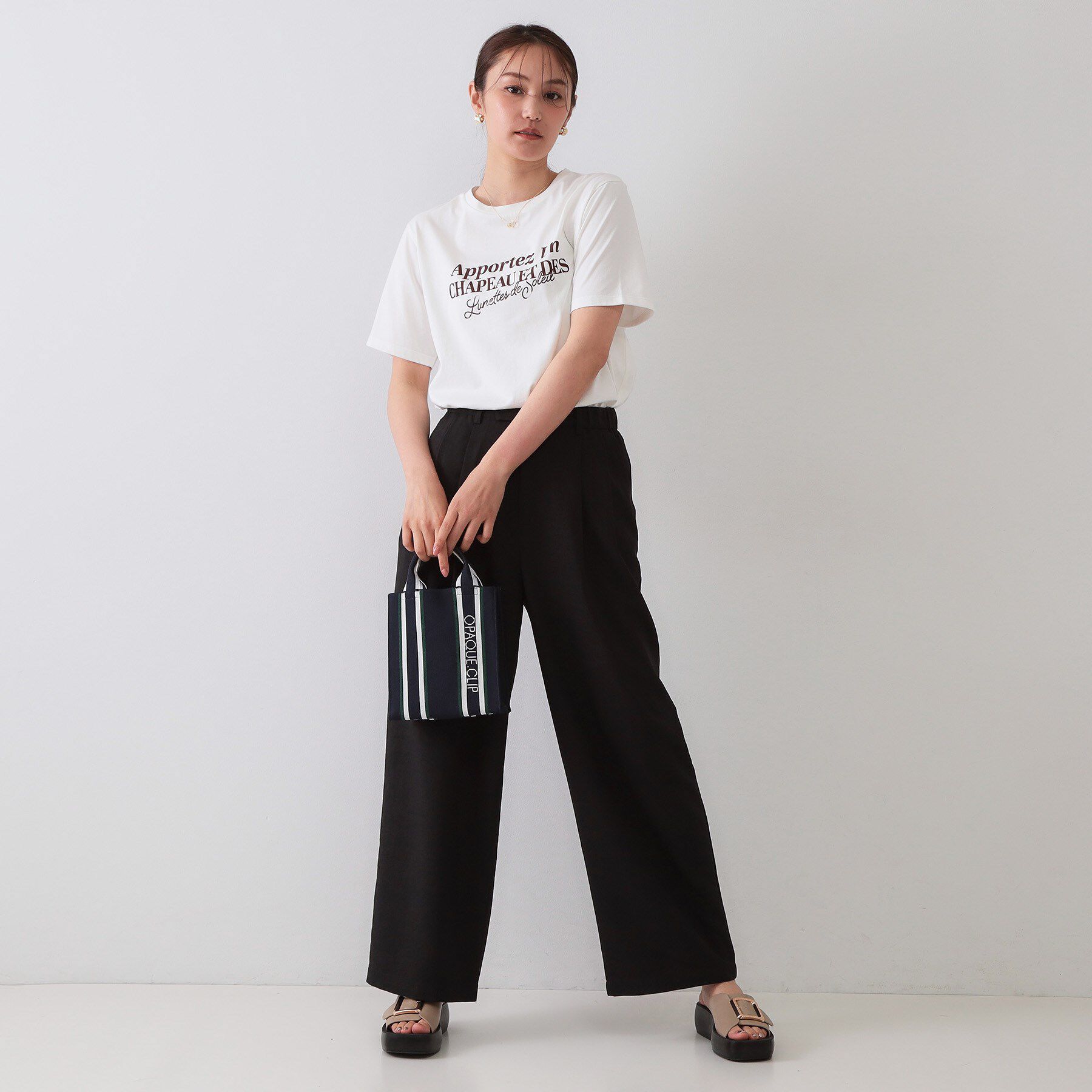 OPAQUE.CLIP「【2WAY】ラインハンドルスクエアニットミニショルダーバッグ」|ショルダー・メッセンジャー|