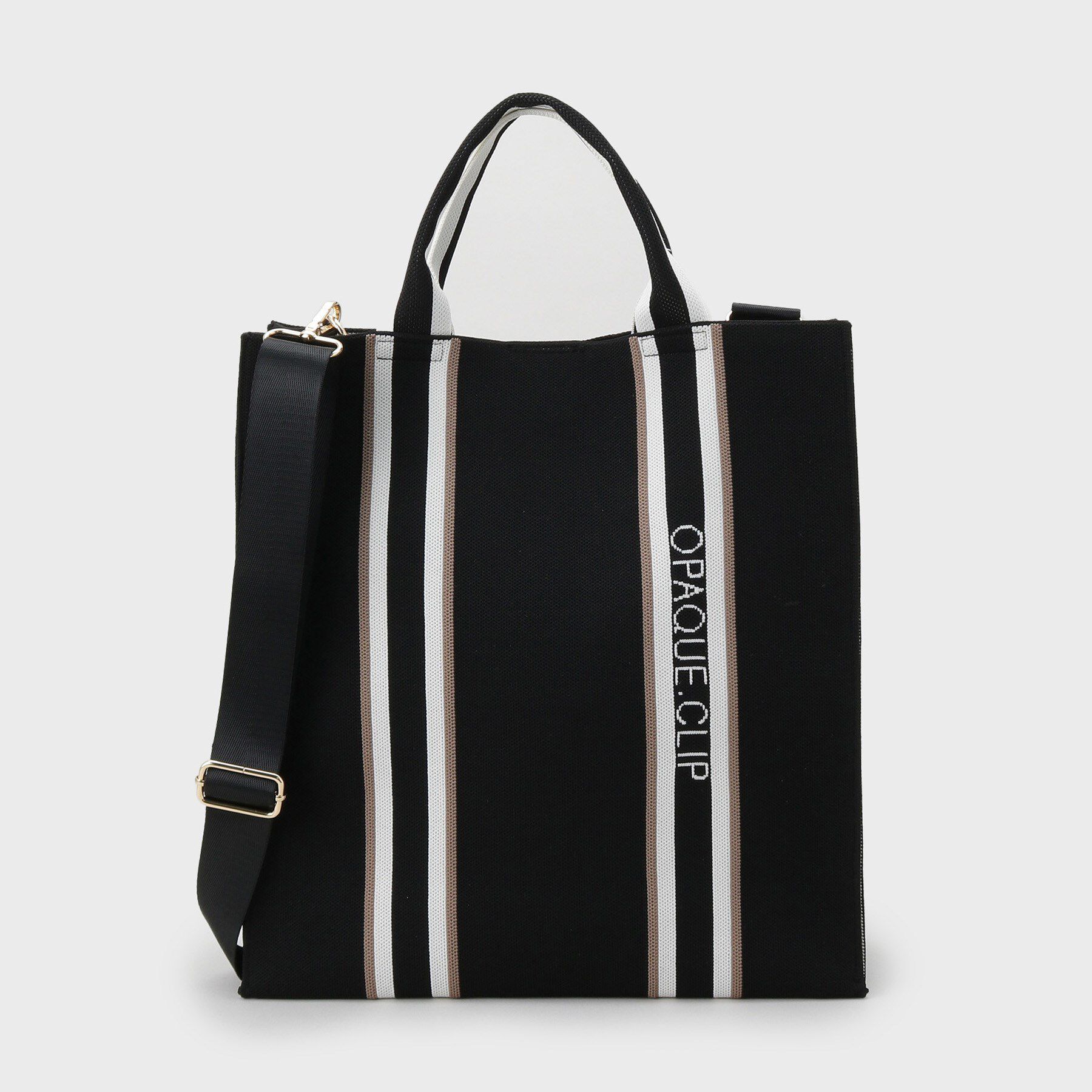 OPAQUE.CLIP「【2WAY/A4サイズ対応】ラインハンドルスクエアニットトートバッグ」|トートバッグ|