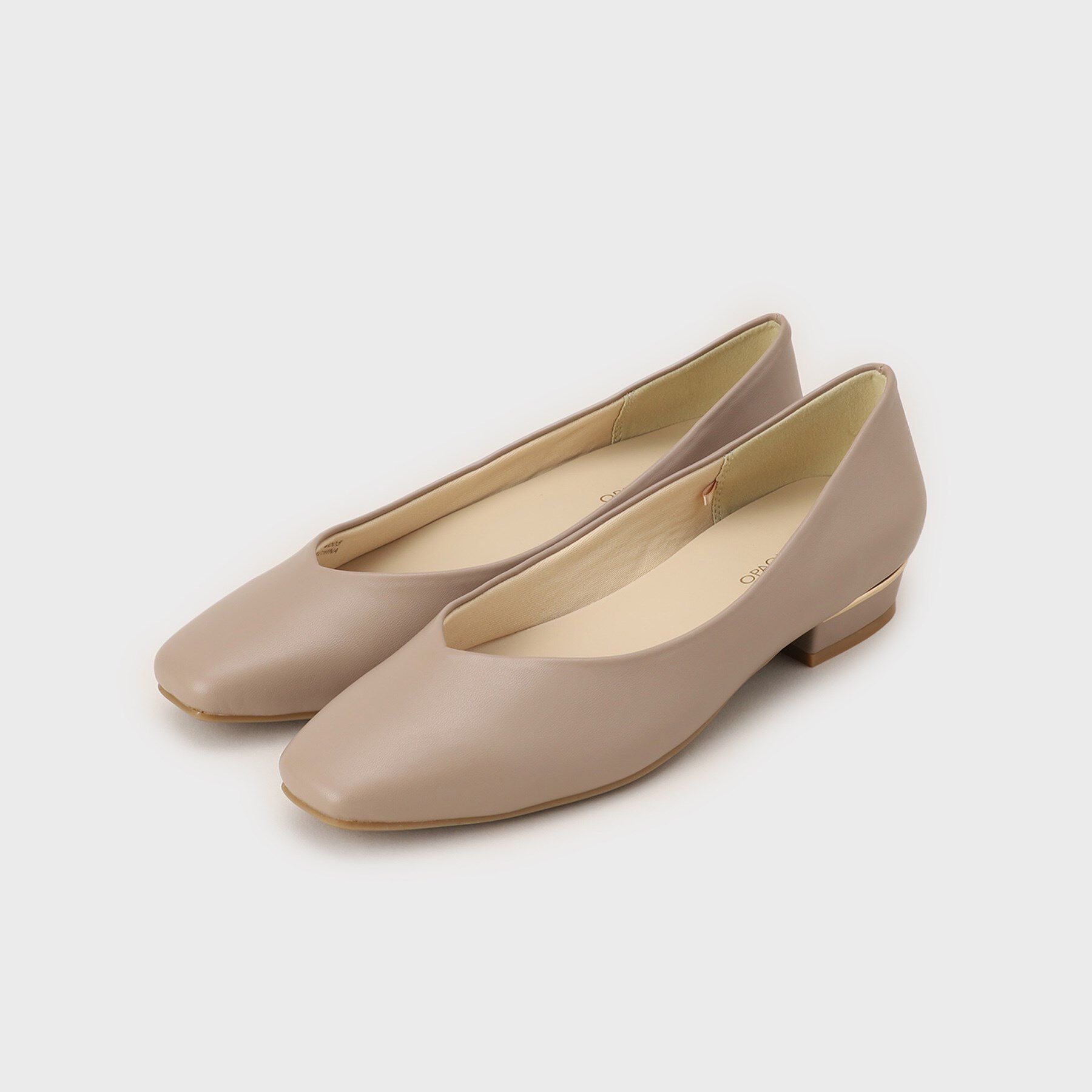 OPAQUE.CLIP「【抗菌防臭加工/生活防水】メタルパーツVフラットパンプス」|パンプス|