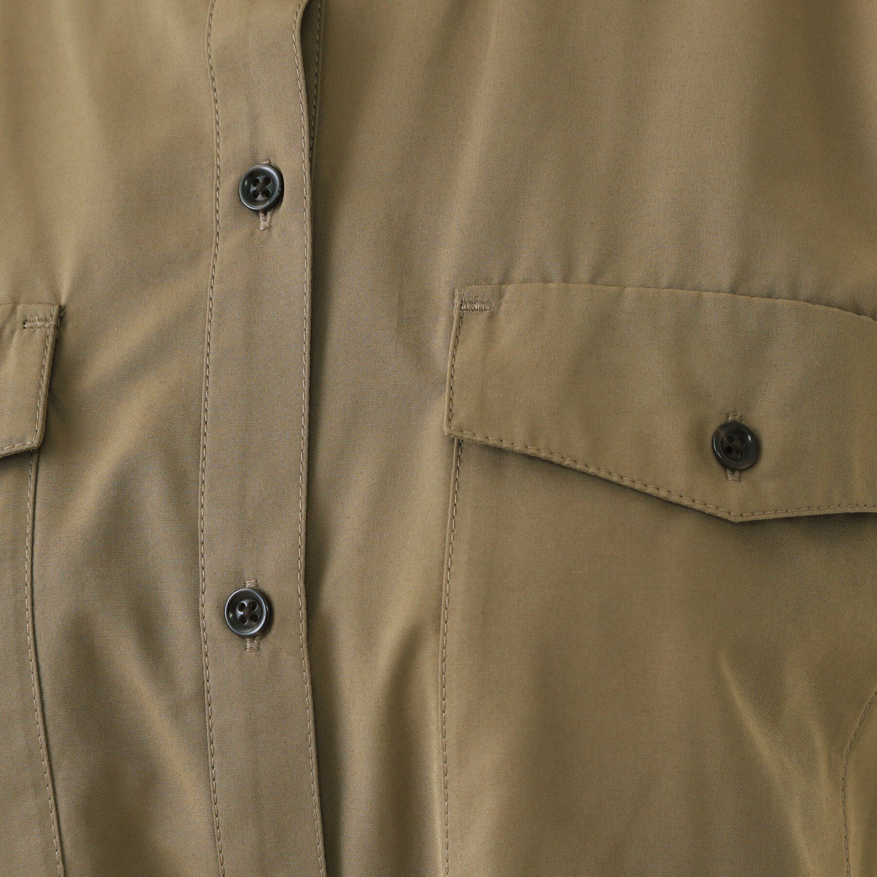 OPAQUE.CLIP「ダブルポケットシャツワンピース【洗濯機洗い可】」|ワンピース|