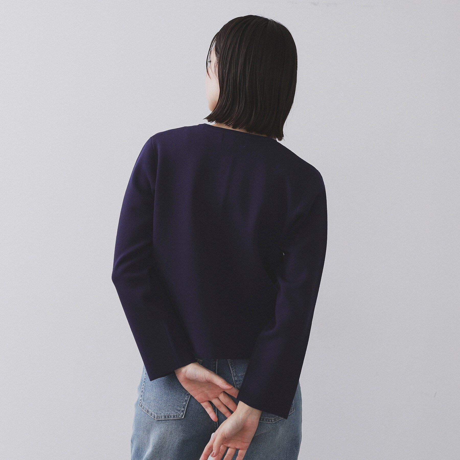 OPAQUE.CLIP「スナップボタンニットカーディガン【UVケア/洗濯機OK】《6col/S～LL》」|カーディガン|