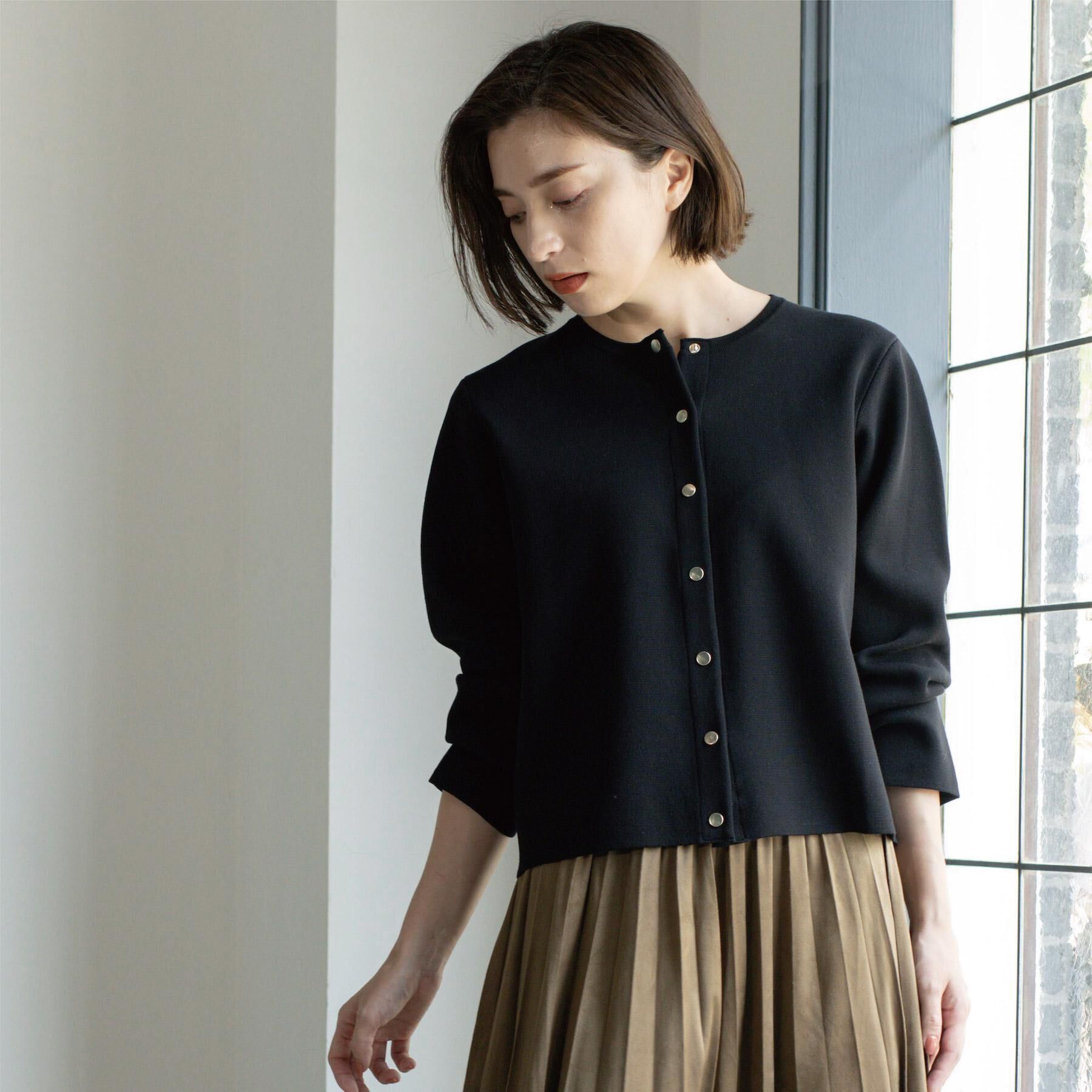 OPAQUE.CLIP「スナップボタンニットカーディガン【UVケア/洗濯機OK】《6col/S～LL》」|カーディガン|