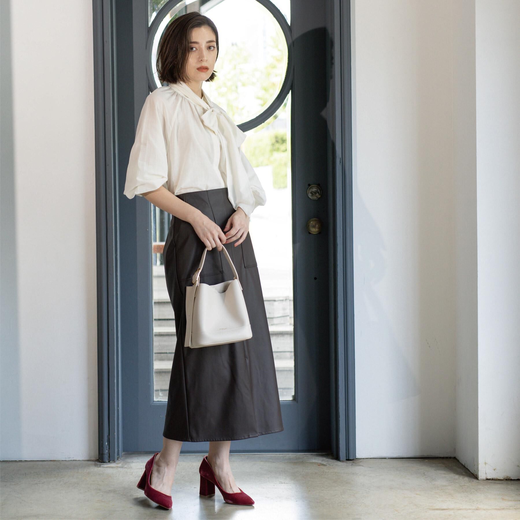 OPAQUE.CLIP「ストレッチダブルポケットタイトスカート【洗える】」|スカート|