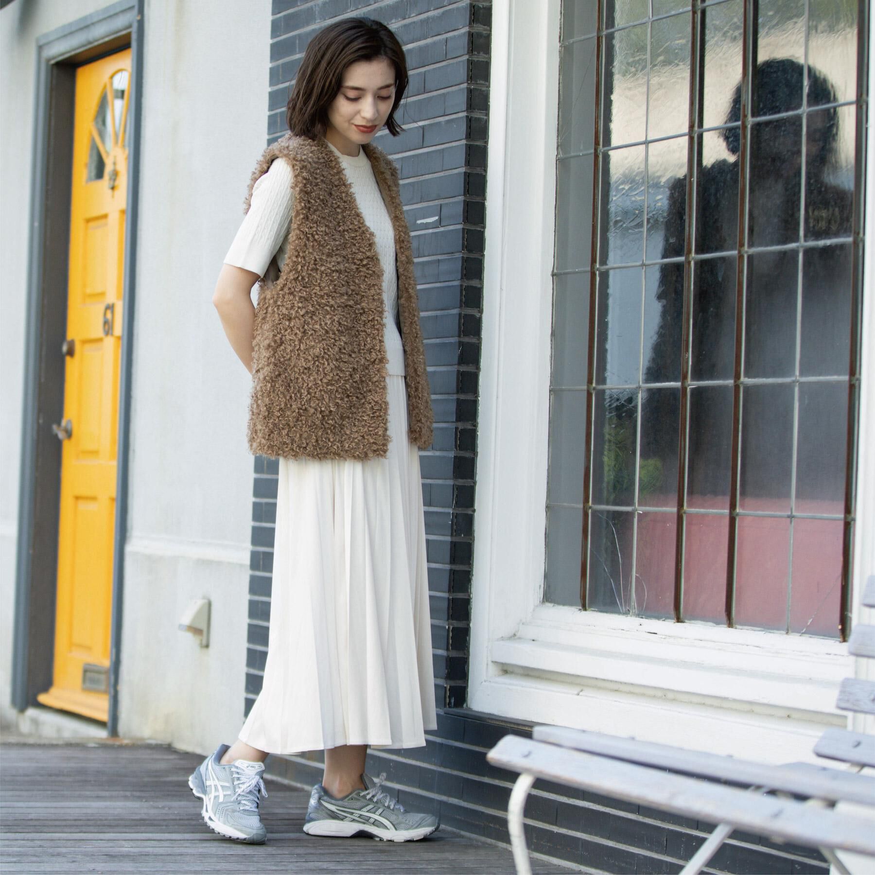 OPAQUE.CLIP「フェイクスウェードプリーツスカート【静電気防止加工/洗濯機OK】」|スカート|