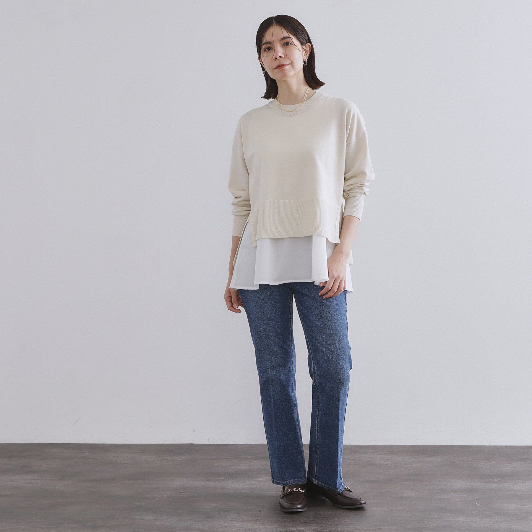 OPAQUE.CLIP「《ツインセット》リラクシーサイドスリットニット&times;ドッキングタンク【洗濯機洗い可】」|その他|