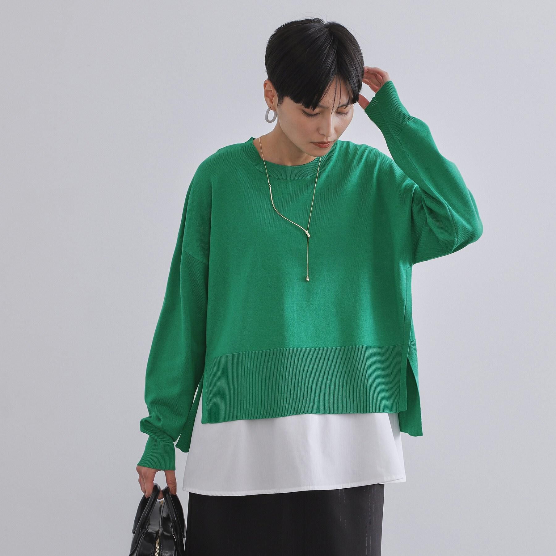 OPAQUE.CLIP「《ツインセット》リラクシーサイドスリットニット&times;ドッキングタンク【洗濯機洗い可】」|その他|