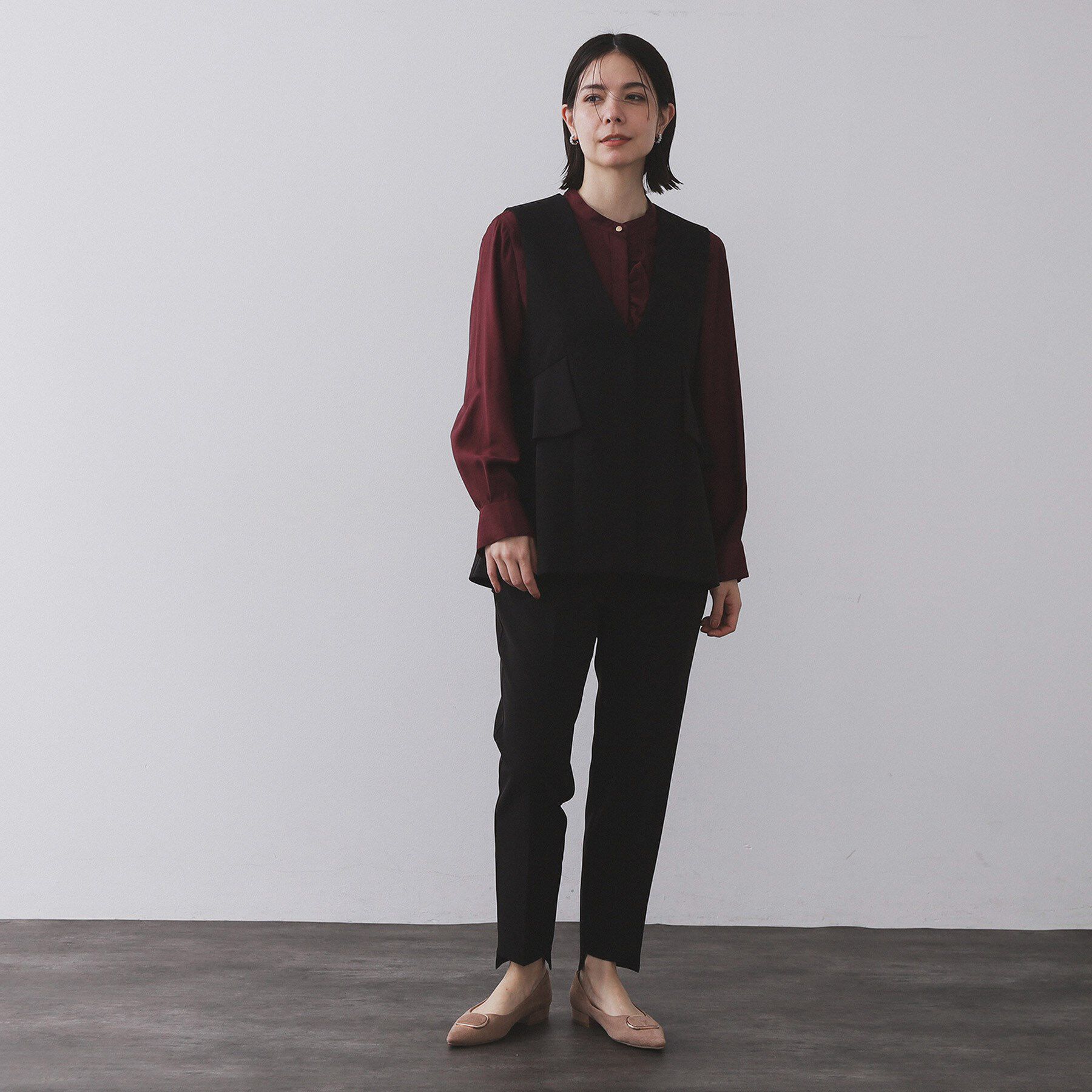 OPAQUE.CLIP「ステップヘムテーパードパンツ/セットアップ対応可【洗濯機洗い可】」|その他|