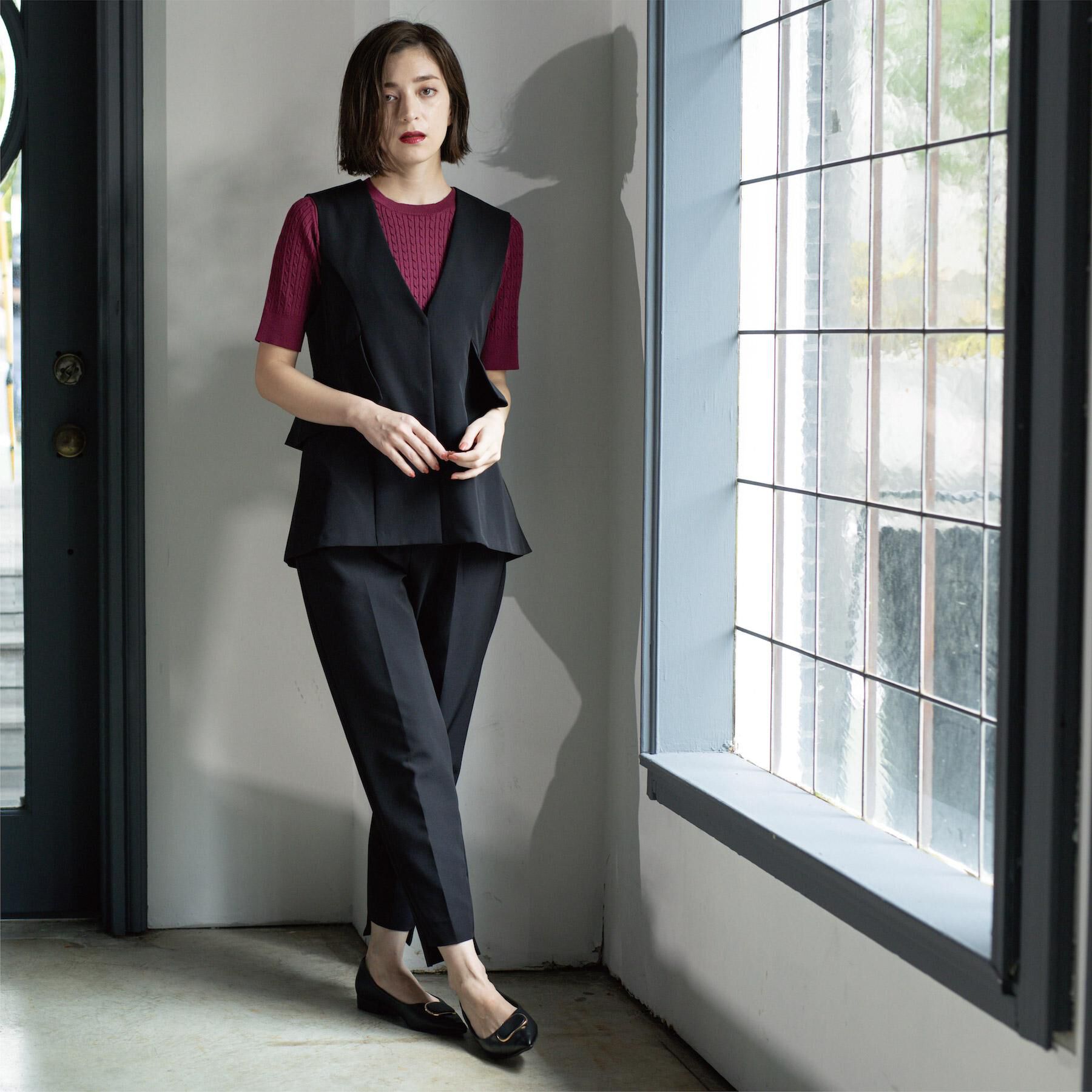 OPAQUE.CLIP「ステップヘムテーパードパンツ/セットアップ対応可【洗濯機洗い可】」|その他|