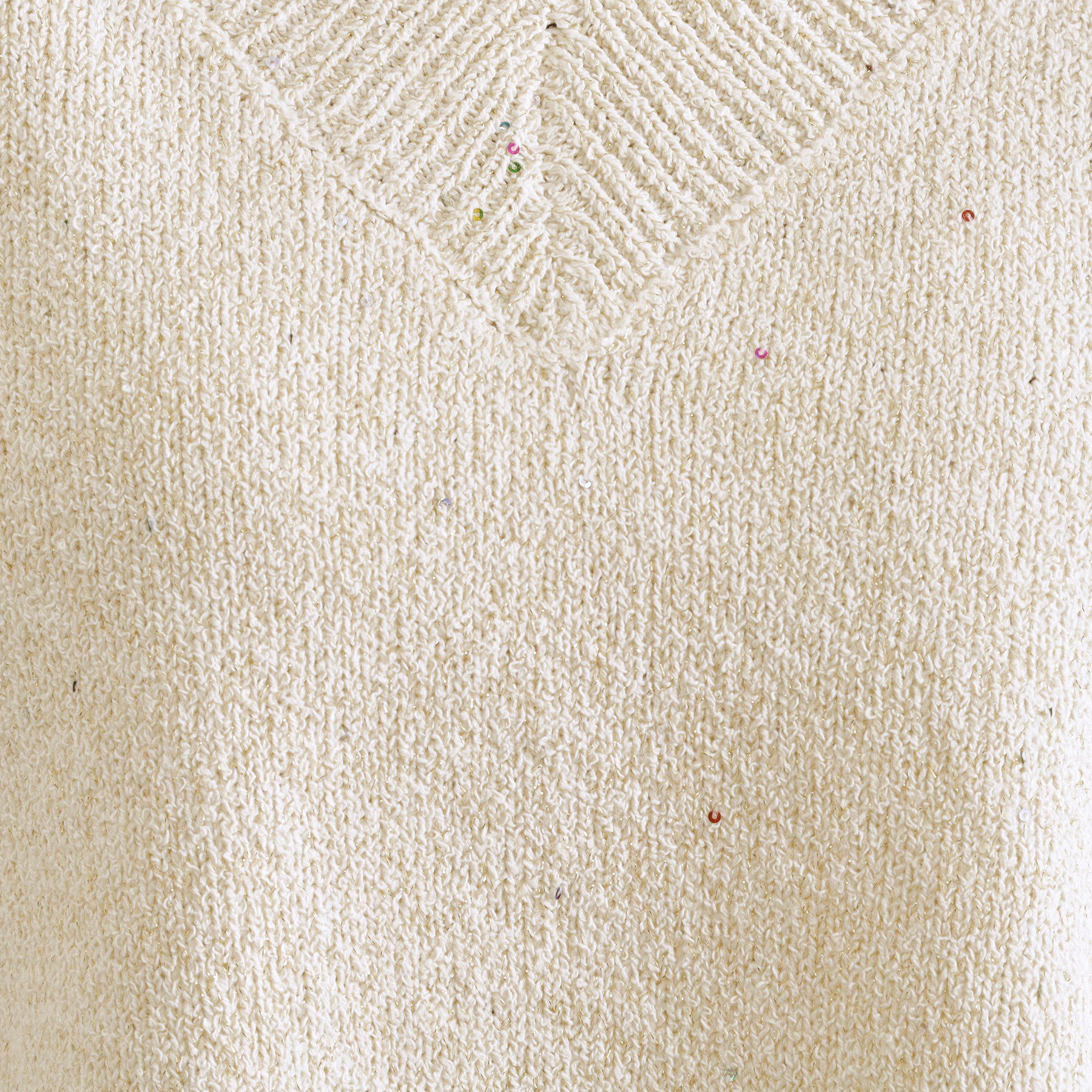 OPAQUE.CLIP「スパンコールラメVネックニット【洗える】」|ニット・セーター|