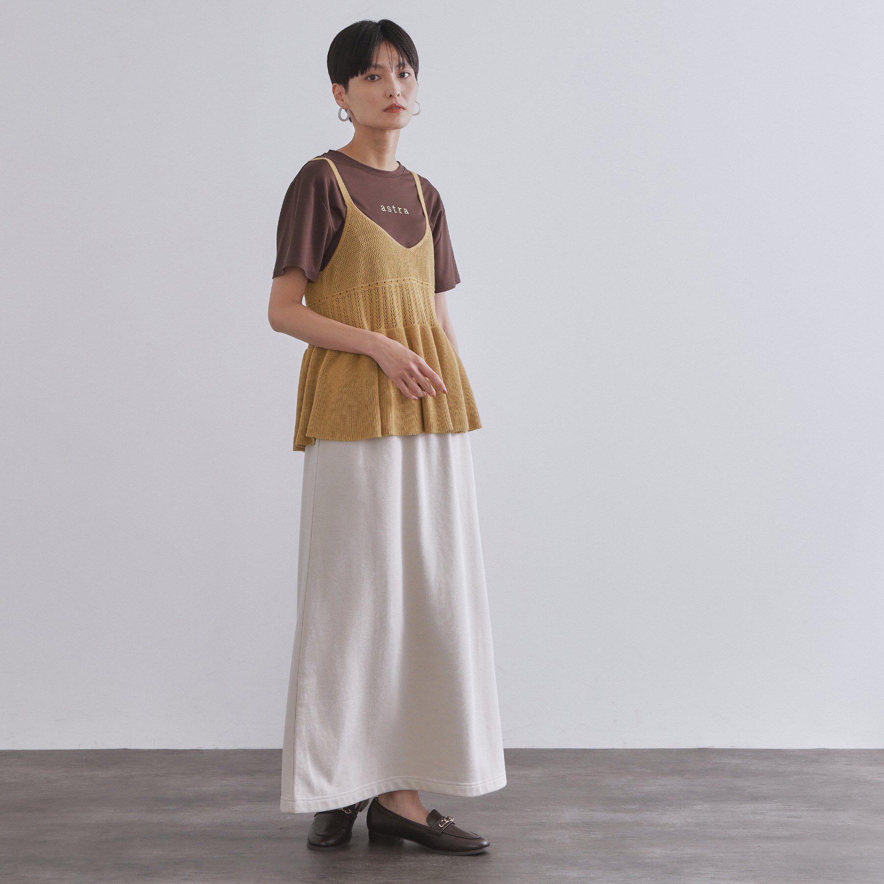 OPAQUE.CLIP「カギ針風ニットキャミビスチェ【洗濯機洗い可】」|ニット・セーター|