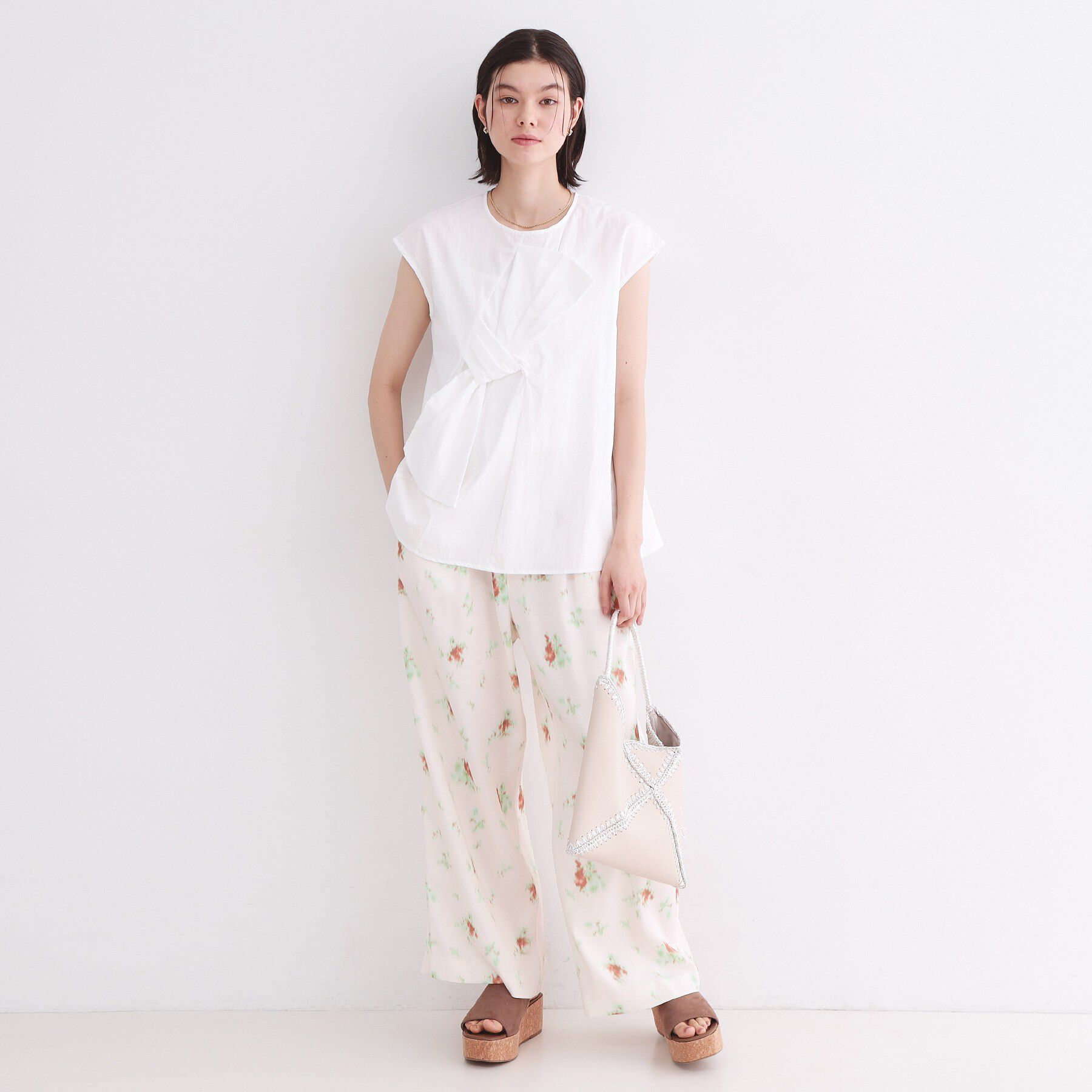 OPAQUE.CLIP「リボンモチーフブラウス【洗濯機洗い可】」|シャツ・ブラウス|