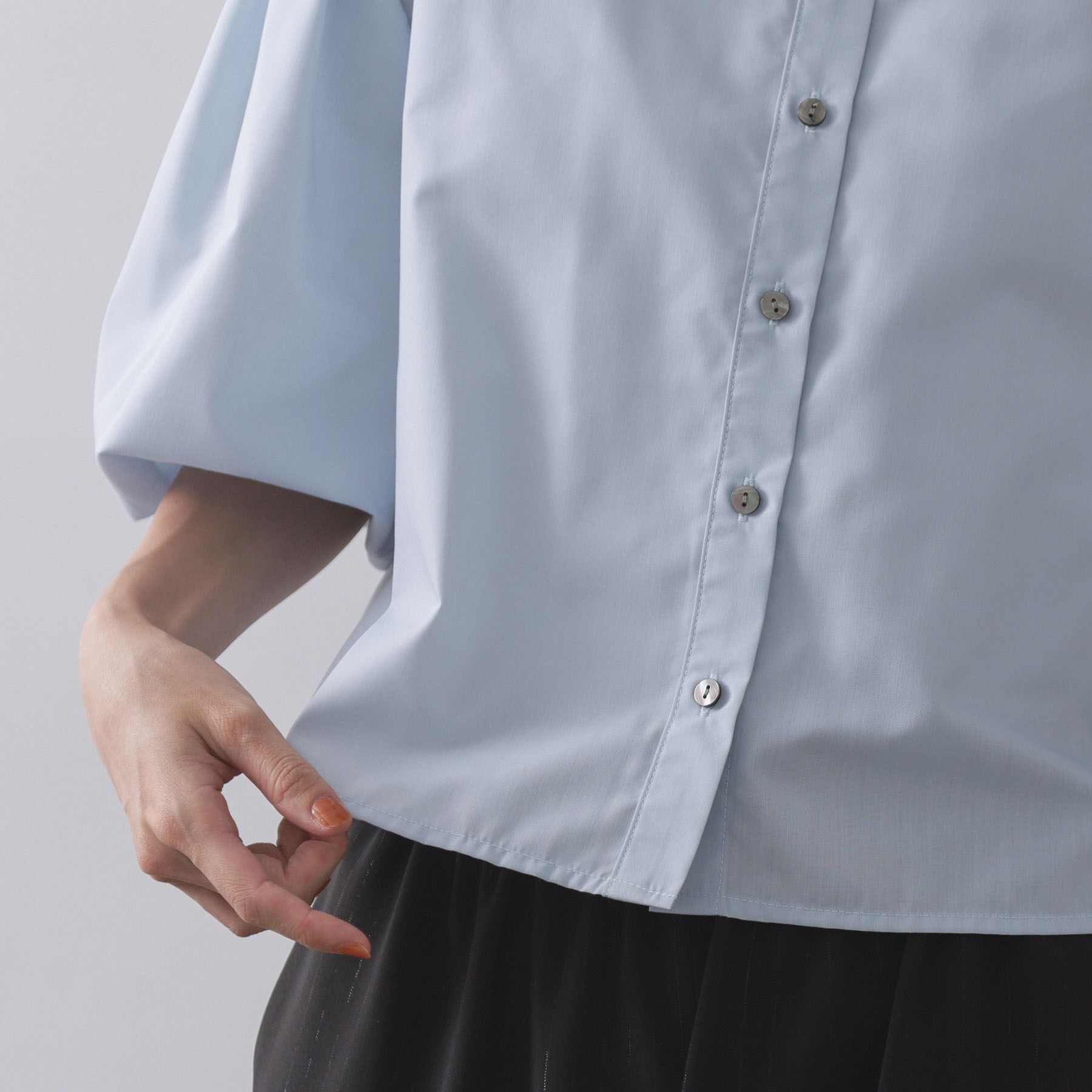 OPAQUE.CLIP「バルーンスリーブシャツ【洗濯機洗い可】」|シャツ・ブラウス|