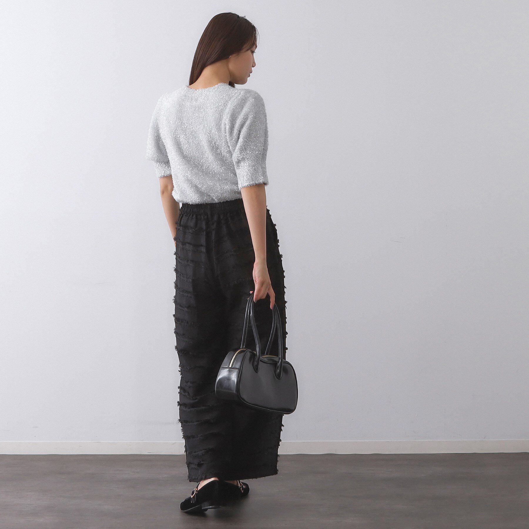OPAQUE.CLIP「キラキラボリュームスリーブニット【洗濯機洗い可】」|ニット・セーター|
