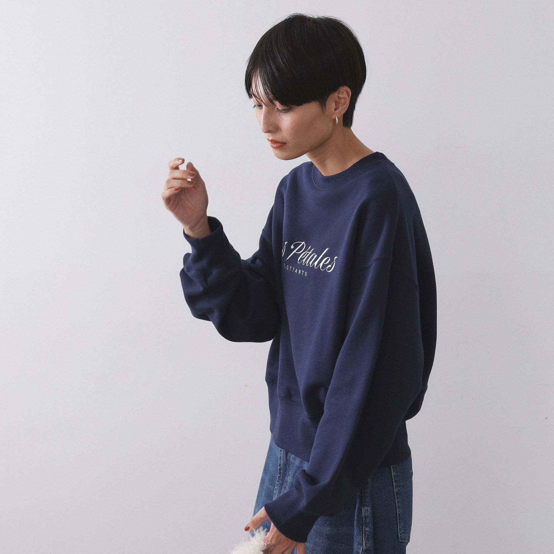 OPAQUE.CLIP「刺繍ロゴスウェット【洗濯機OK】」|Tシャツ・カットソー|
