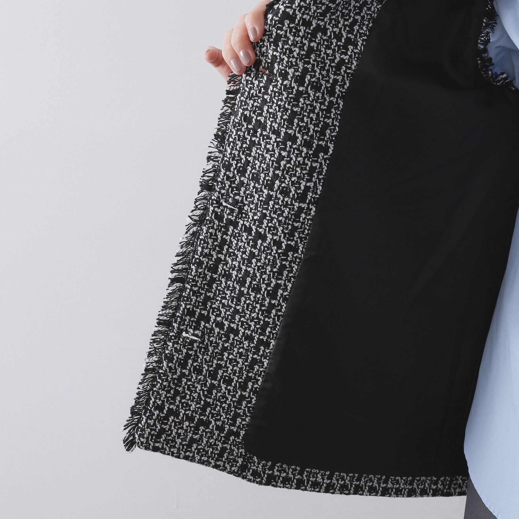 OPAQUE.CLIP「ツイードVネックベスト【洗濯機OK】」|ベスト・ジレ|