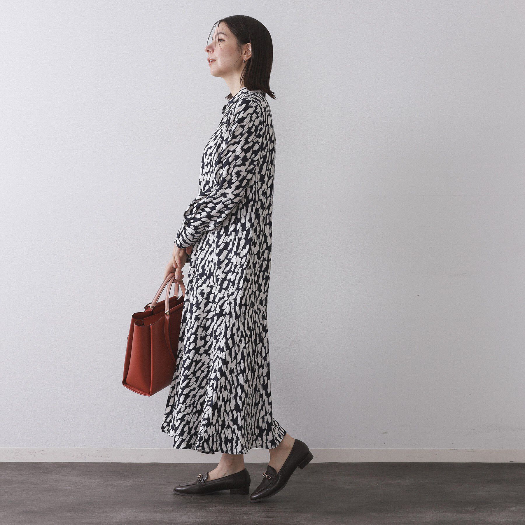 OPAQUE.CLIP「ジオメトリック柄ワンピース」|ワンピース|