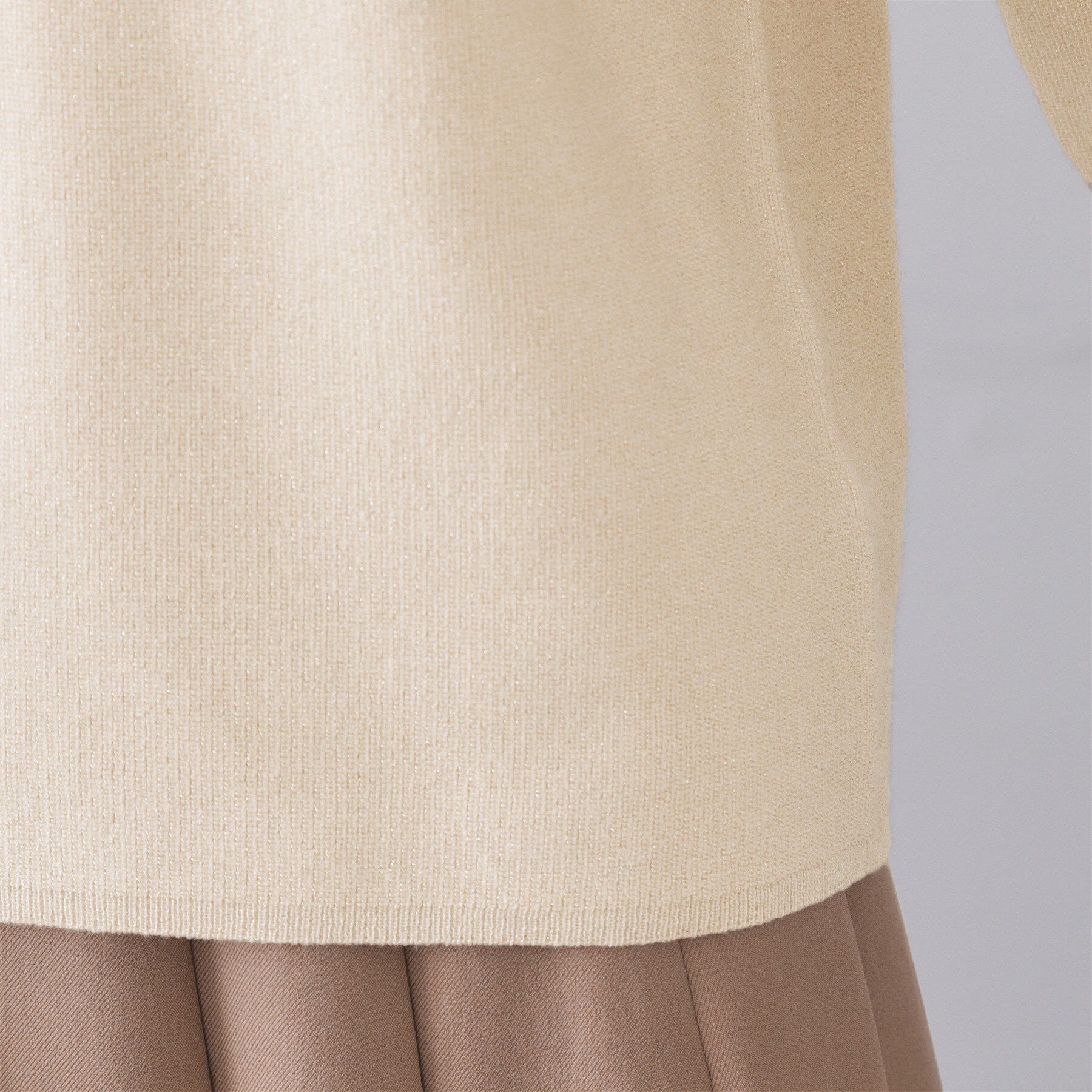 OPAQUE.CLIP「ボタンデザインラメニット【洗濯機OK】」|ニット・セーター|