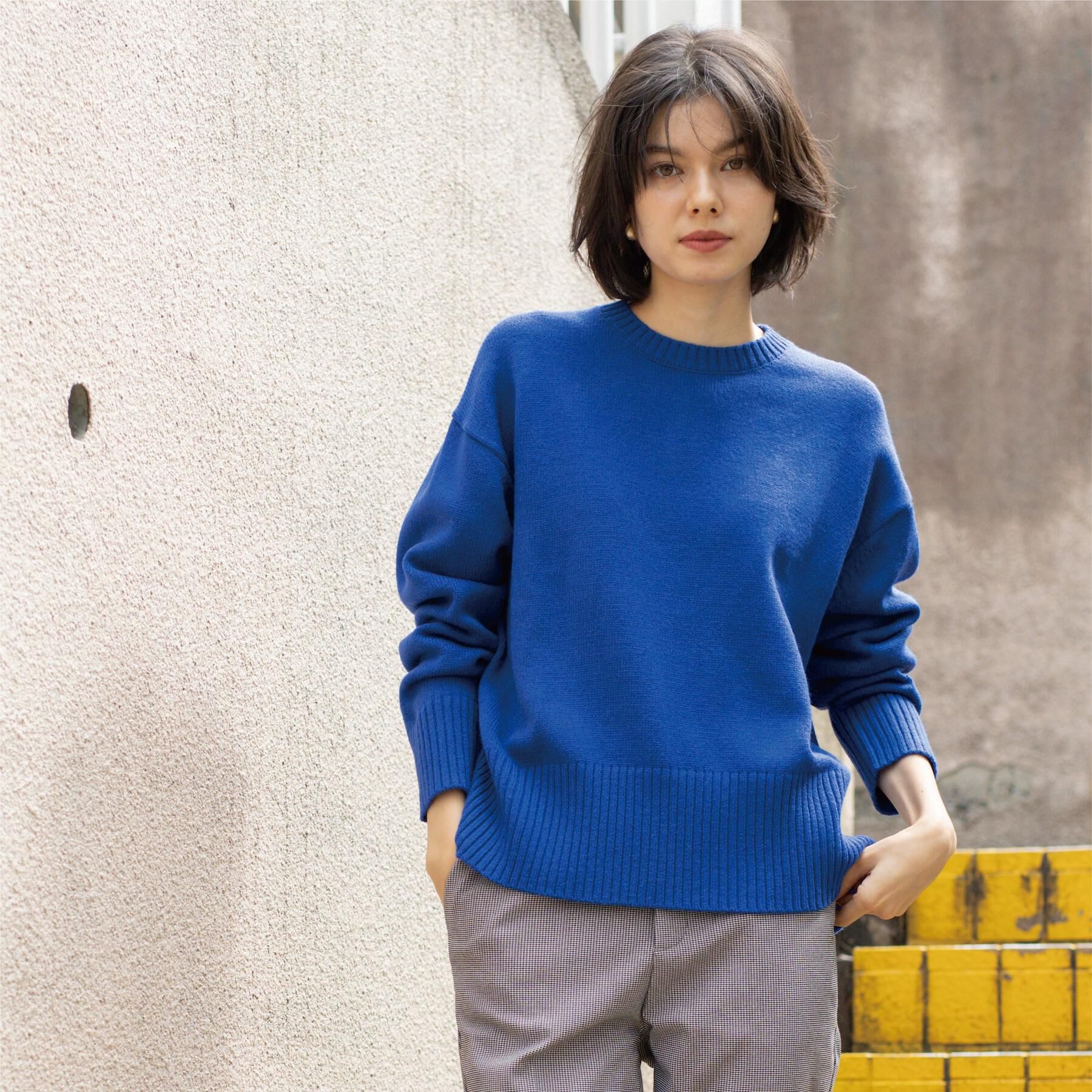 OPAQUE.CLIP「バックボタンリラクシーニット【洗濯機OK】」|ニット・セーター|