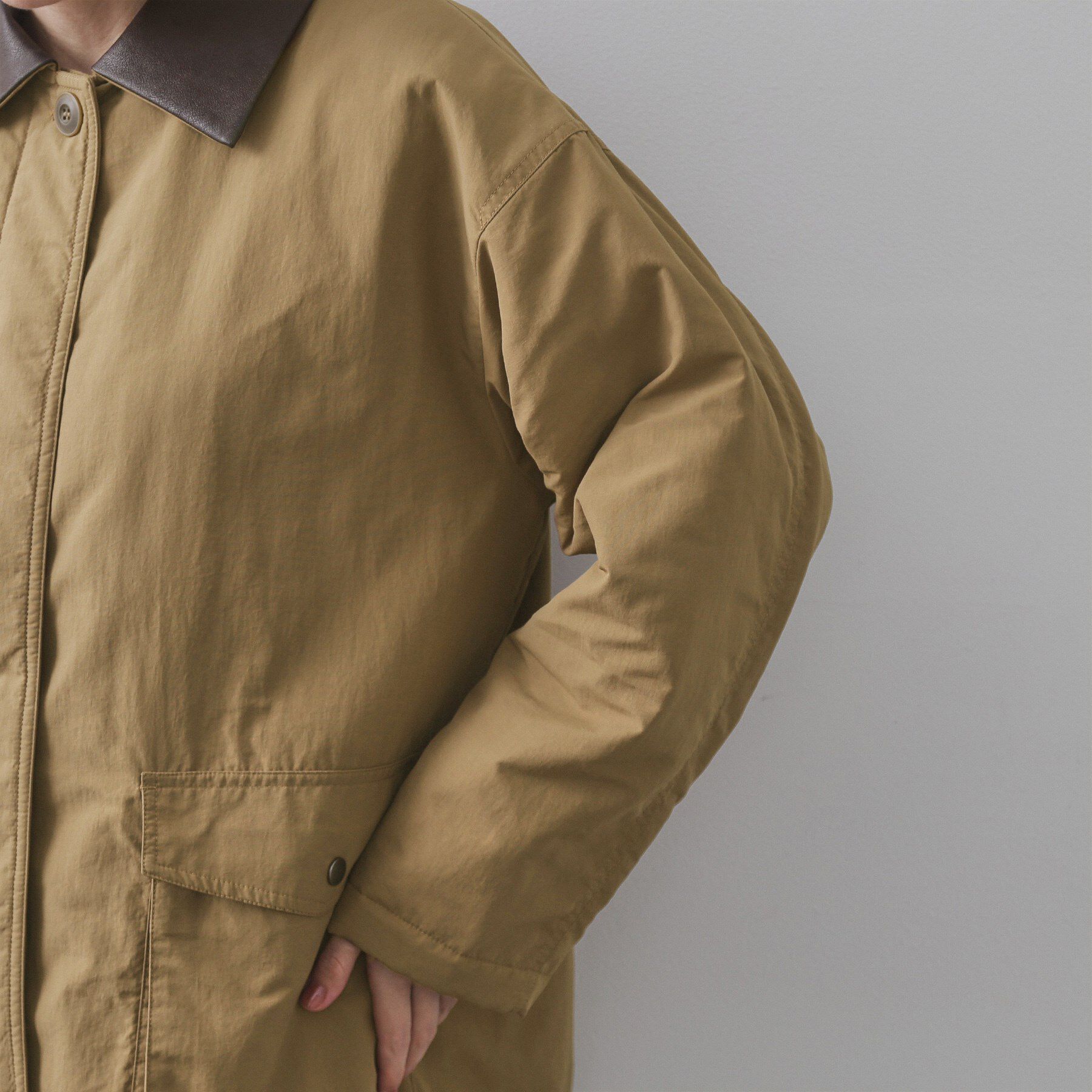 OPAQUE.CLIP「《CLASSY掲載》ステンカラー中綿コート【洗濯機OK】」|ステンカラーコート|