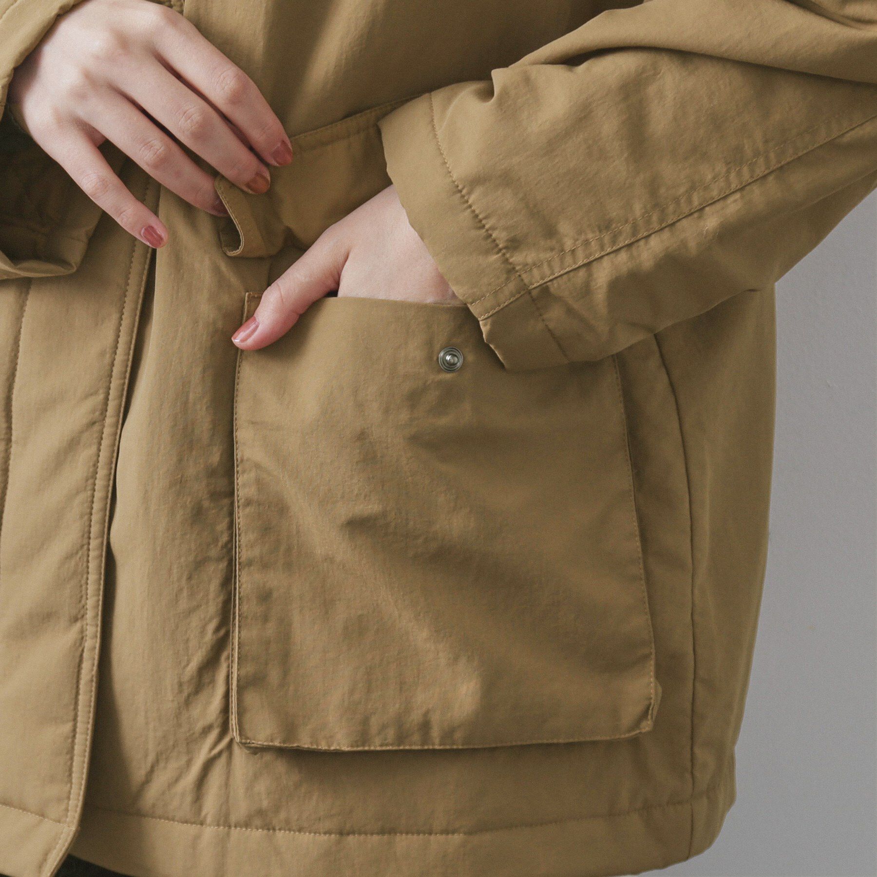 OPAQUE.CLIP「《CLASSY掲載》ステンカラー中綿コート【洗濯機OK】」|ステンカラーコート|