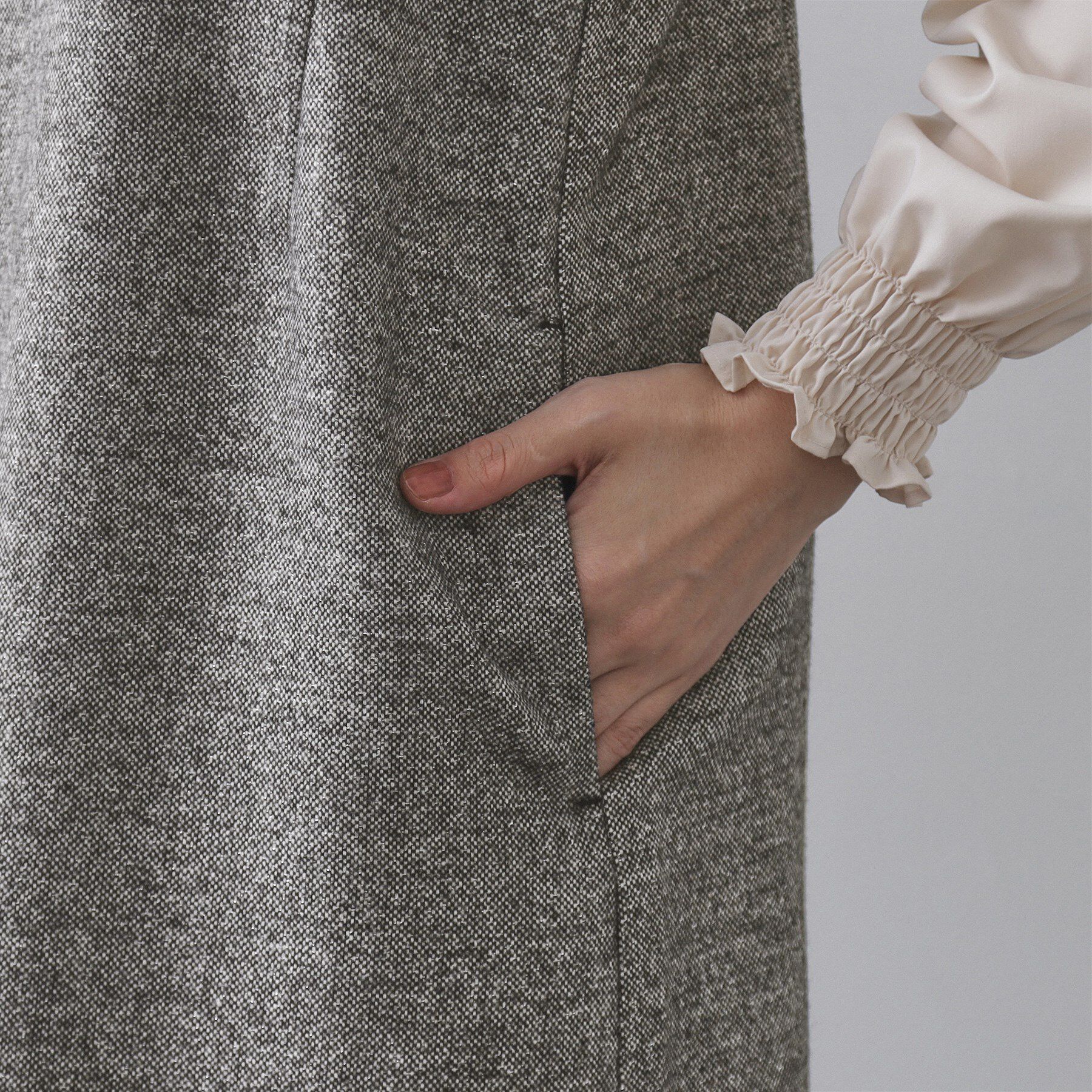 OPAQUE.CLIP「ラメツイードジャンスカ【洗濯機OK】」|ワンピース|