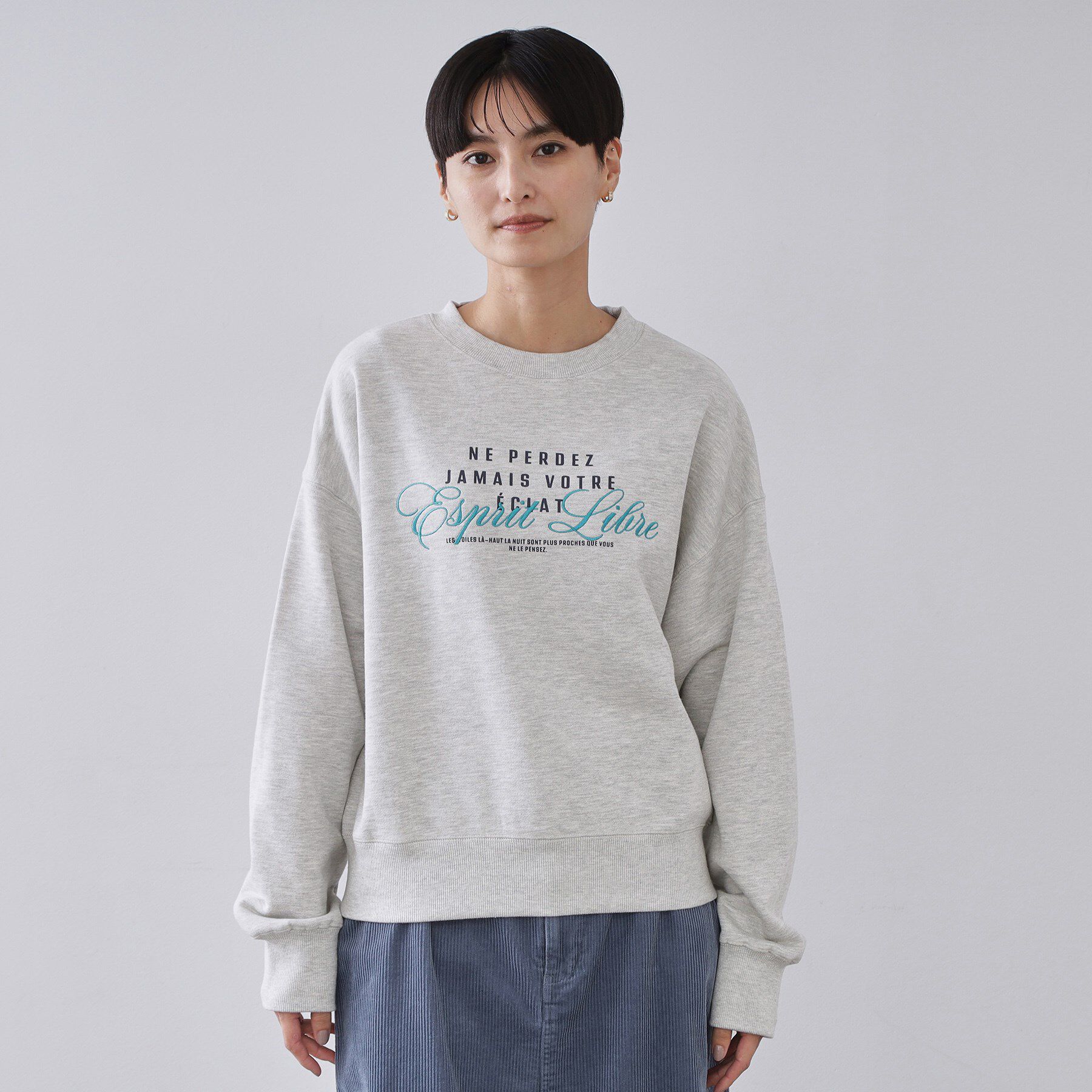 OPAQUE.CLIP「裏毛プリント刺繍ロゴ【洗濯機OK】」|パーカー|