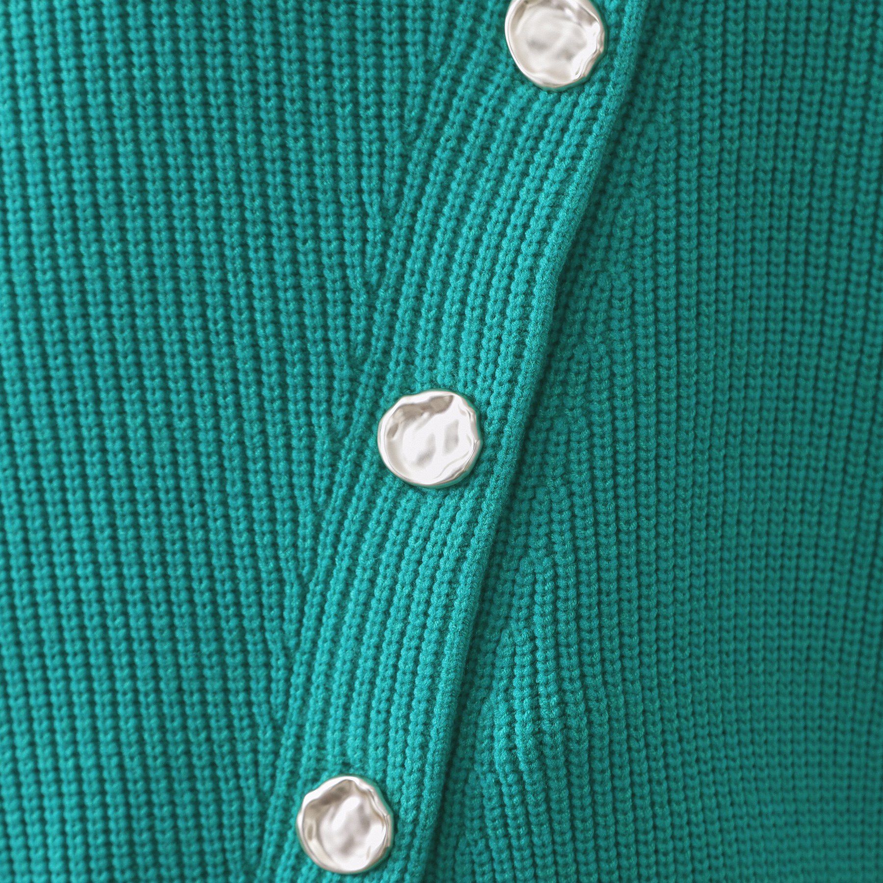 OPAQUE.CLIP「アシンメトリーボタンカーディガン【洗濯機OK】」|カーディガン|