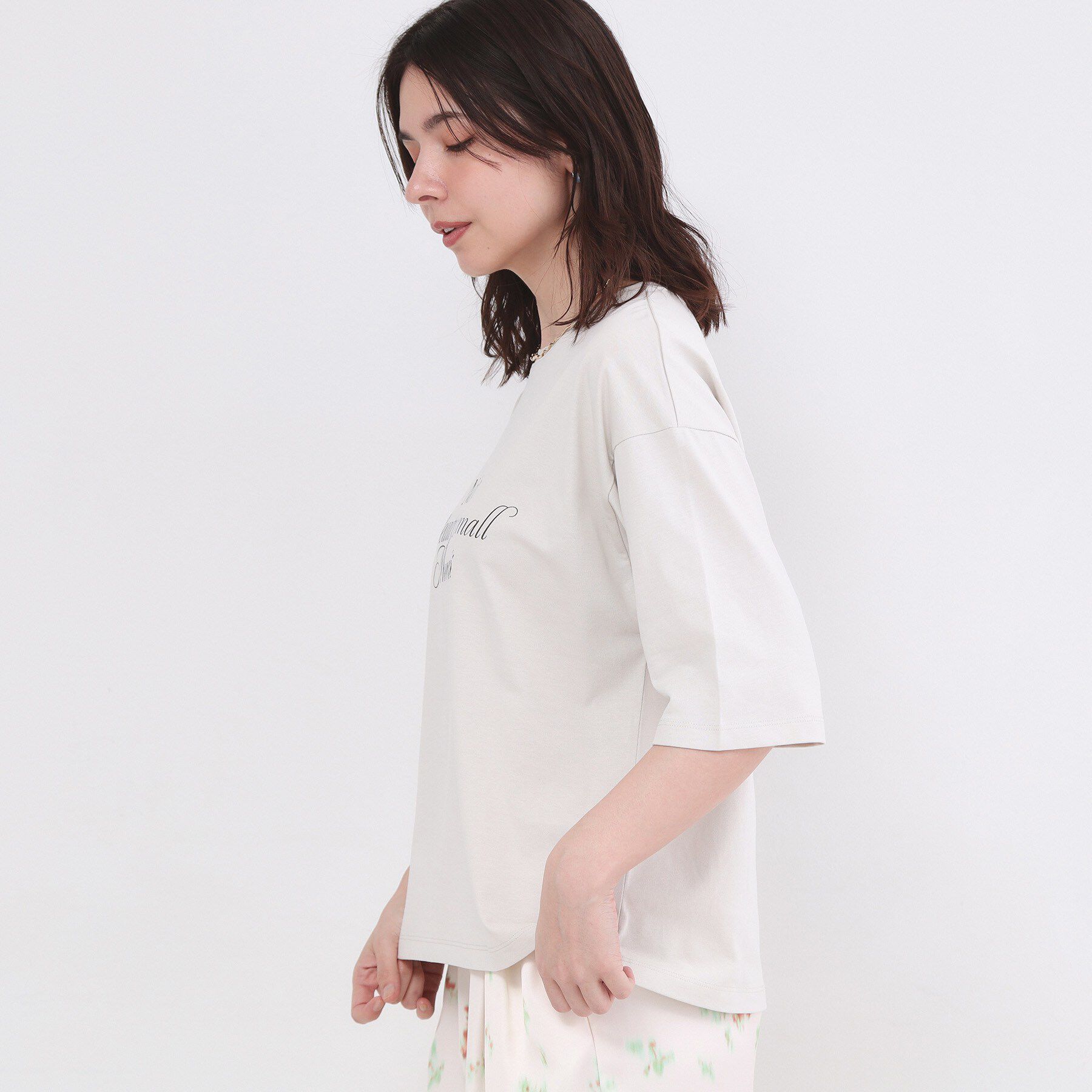 OPAQUE.CLIP「リラクシーロゴプリントTシャツ【洗濯機OK】」|Tシャツ・カットソー|