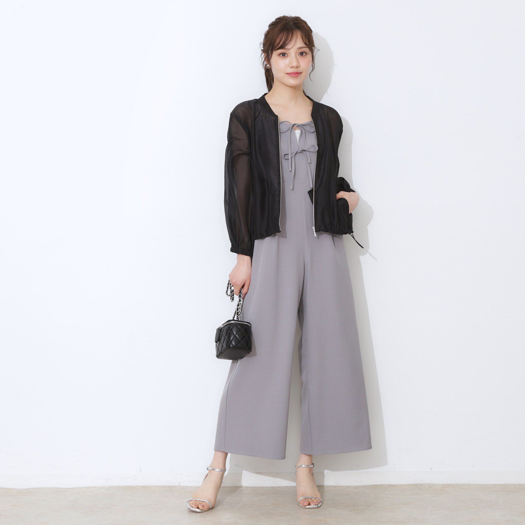 Couture broach「【マシンウォッシャブル・シアー】袖シャーリングシアーブルゾン」|ブルゾン・スタジャン|