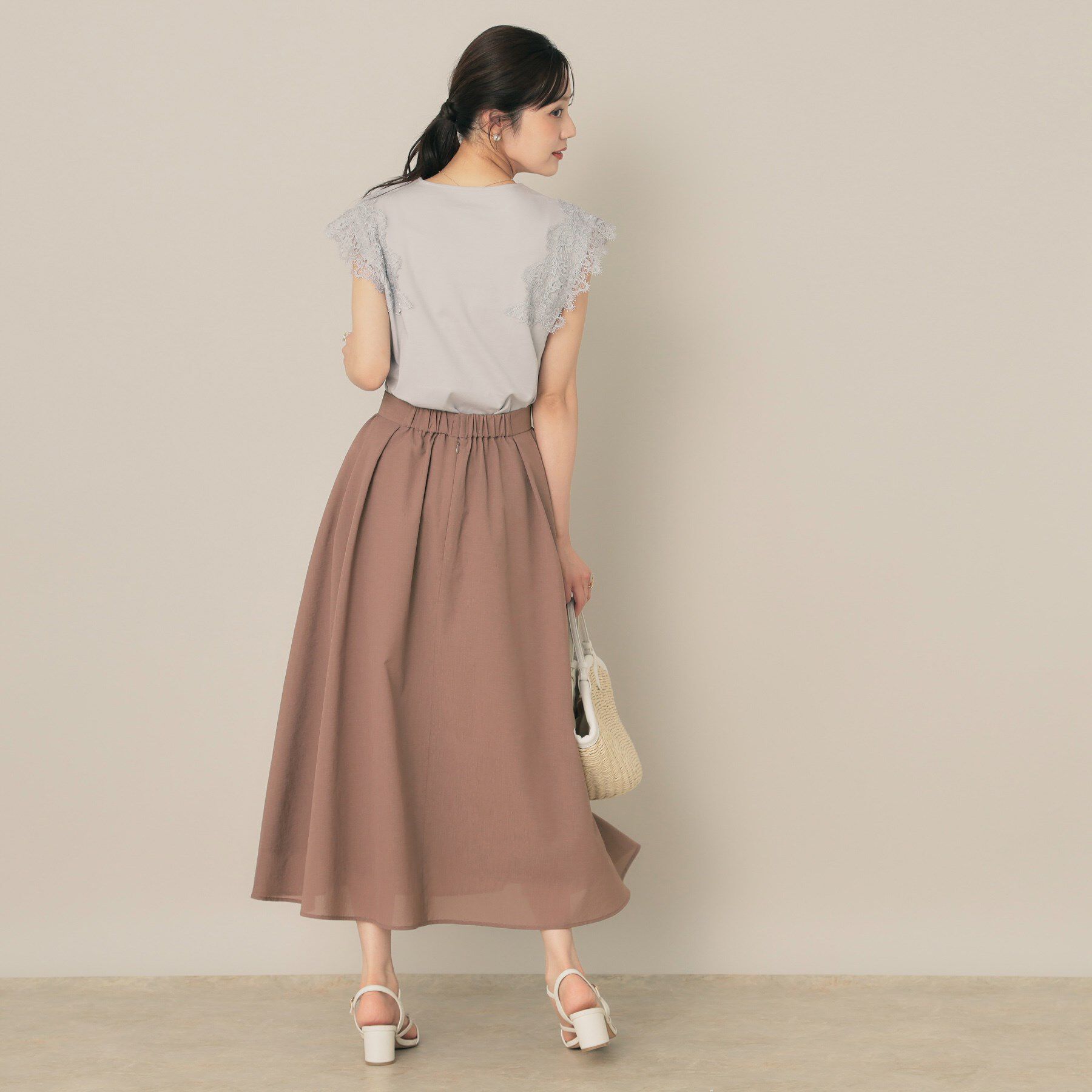 Couture broach「【きれいめ・シアー・通勤】パレットボイルロングスカート」|スカート|