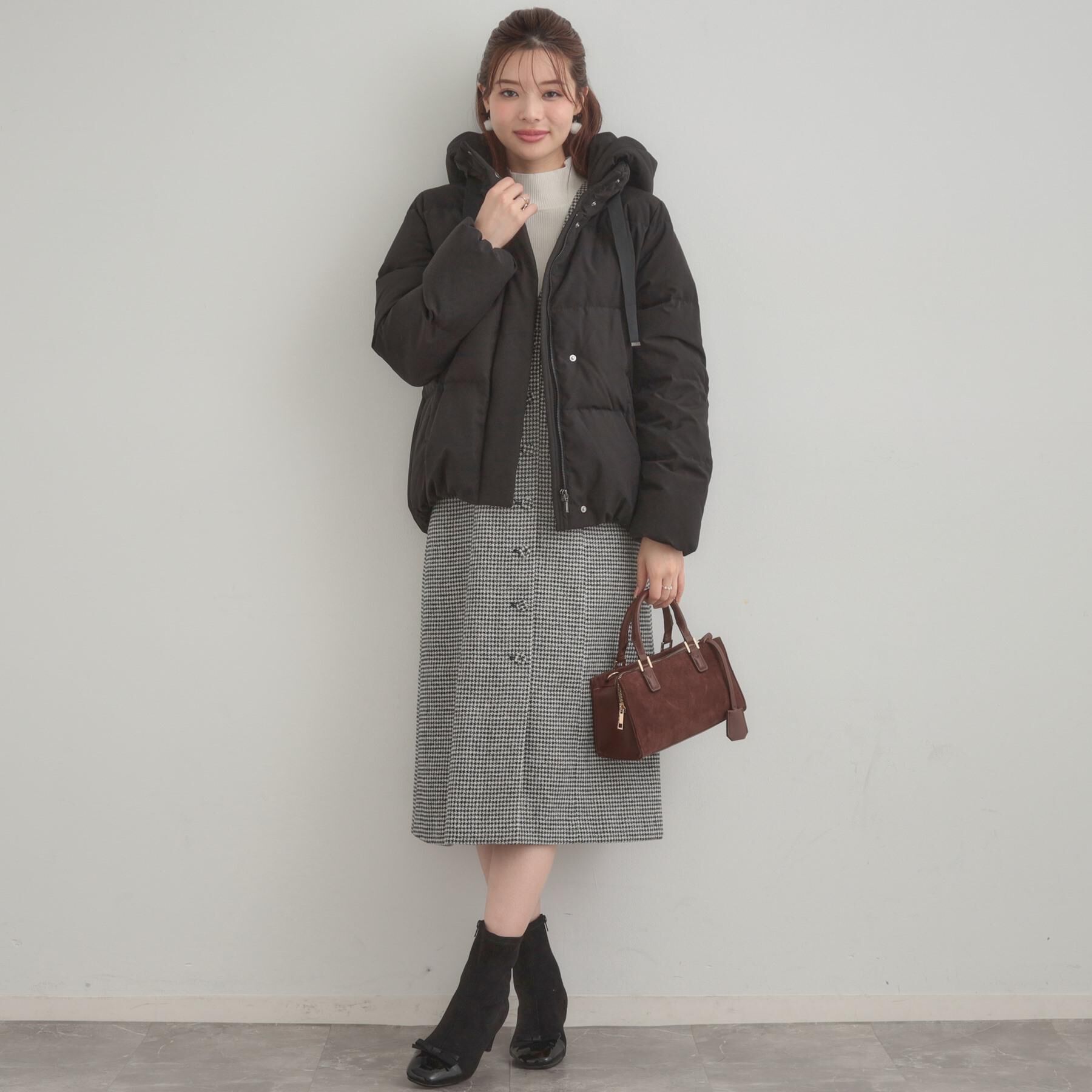 Couture broach「【クラシカル・通勤】ラメ千鳥釦デザインジャンスカ」|ワンピース|