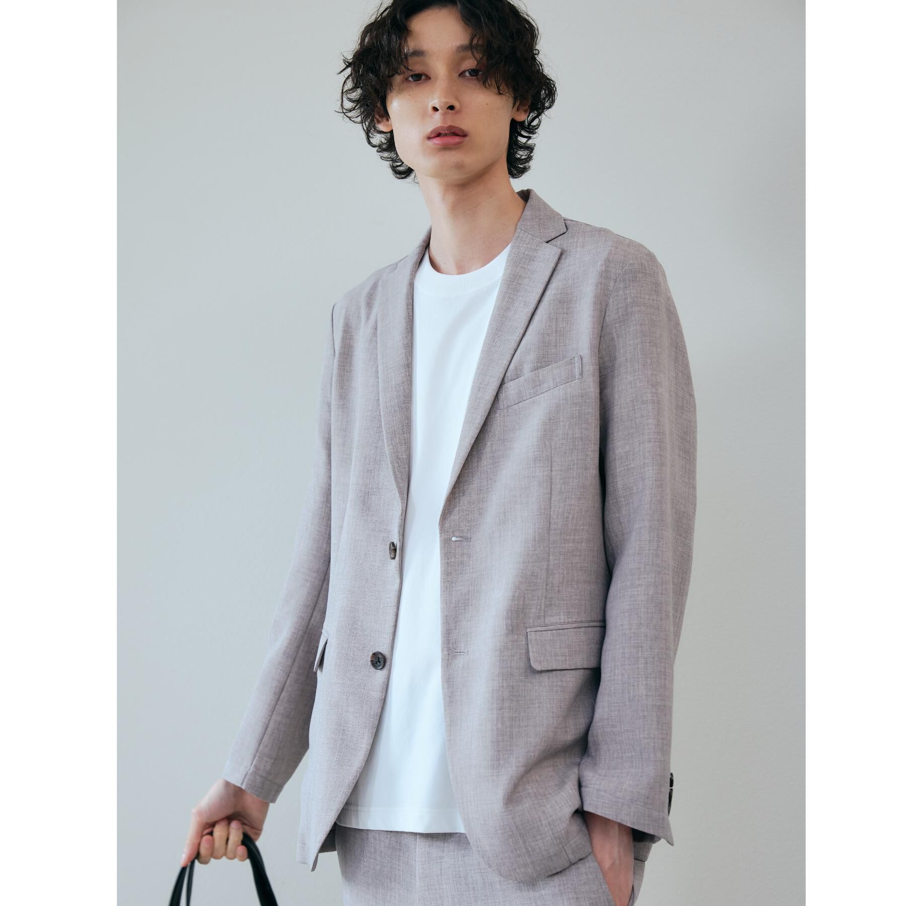 THE SHOP TK「リネンライクシングルジャケット セットアップ可」|テーラードジャケット|