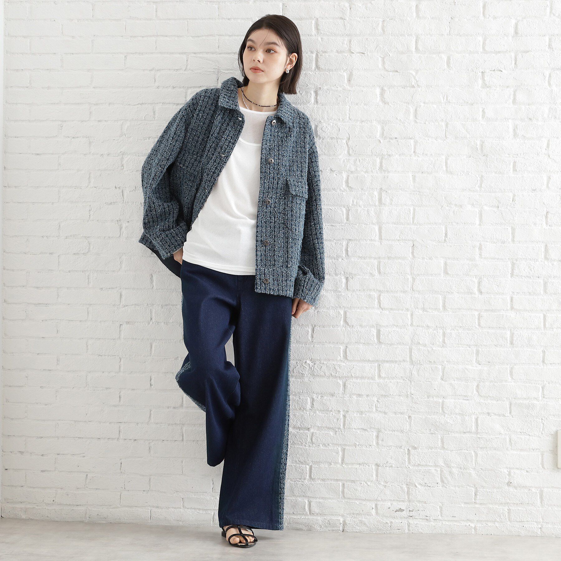 THE SHOP TK「ジャカードデニムジャケット【洗える】」|デニムジャケット|