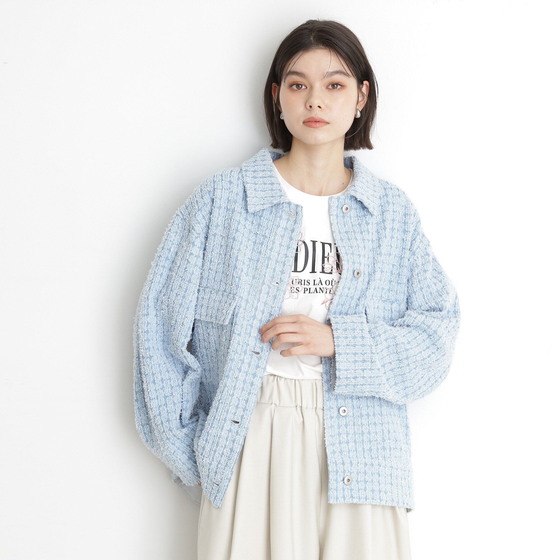 THE SHOP TK「ジャカードデニムジャケット【洗える】」|デニムジャケット|