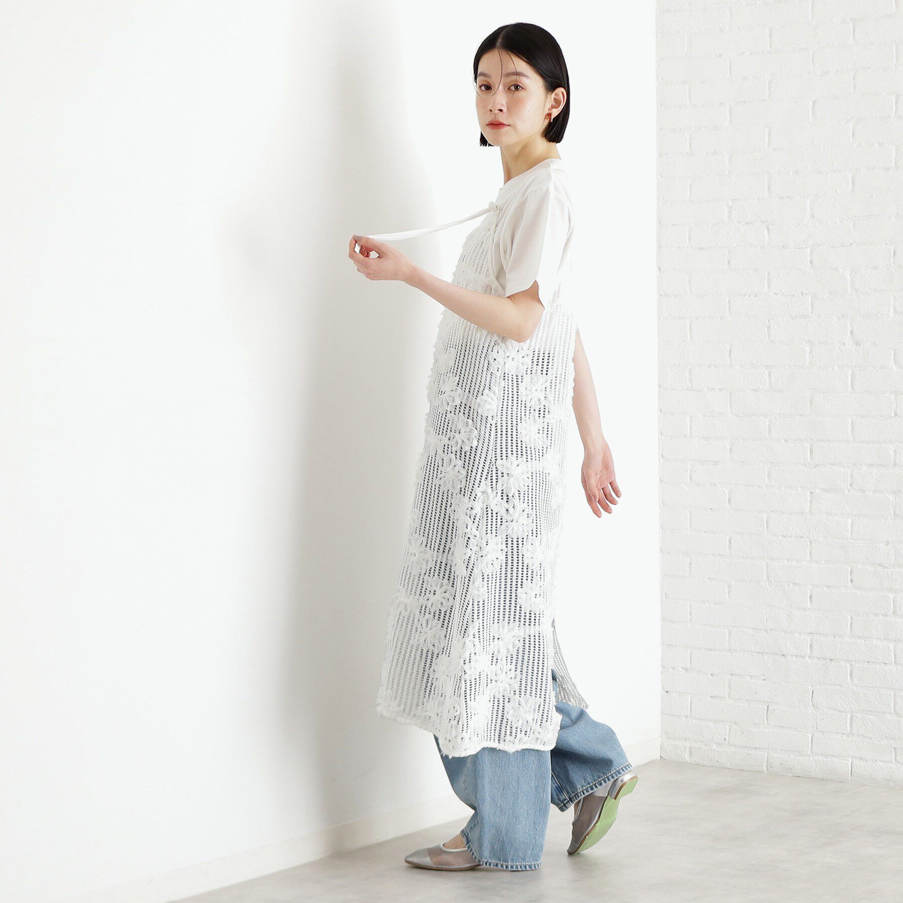 THE SHOP TK「3Dレースキャミワンピ」|ワンピース|