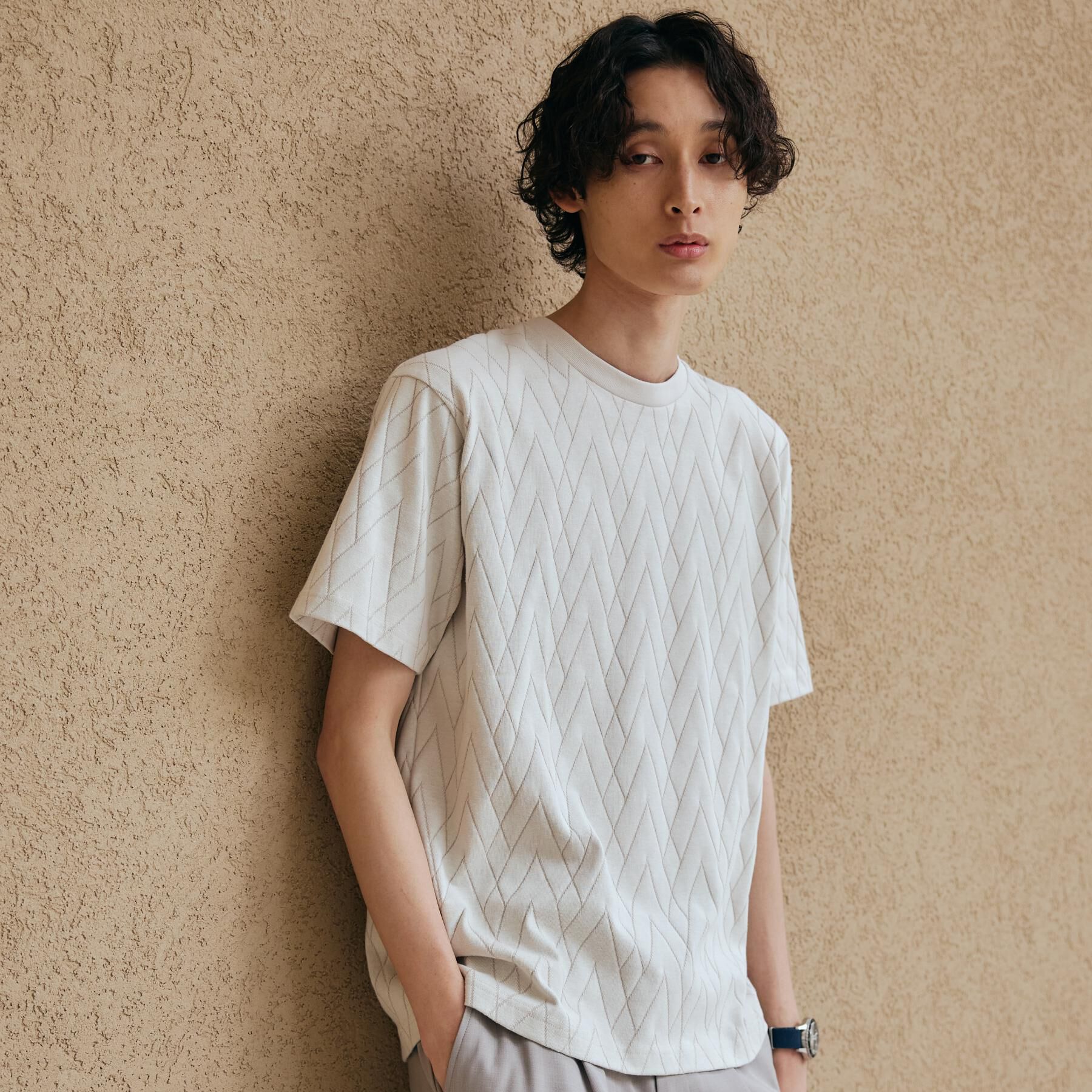 THE SHOP TK「ジオメトリックリンクス半袖Ｔシャツ」|Tシャツ・カットソー|