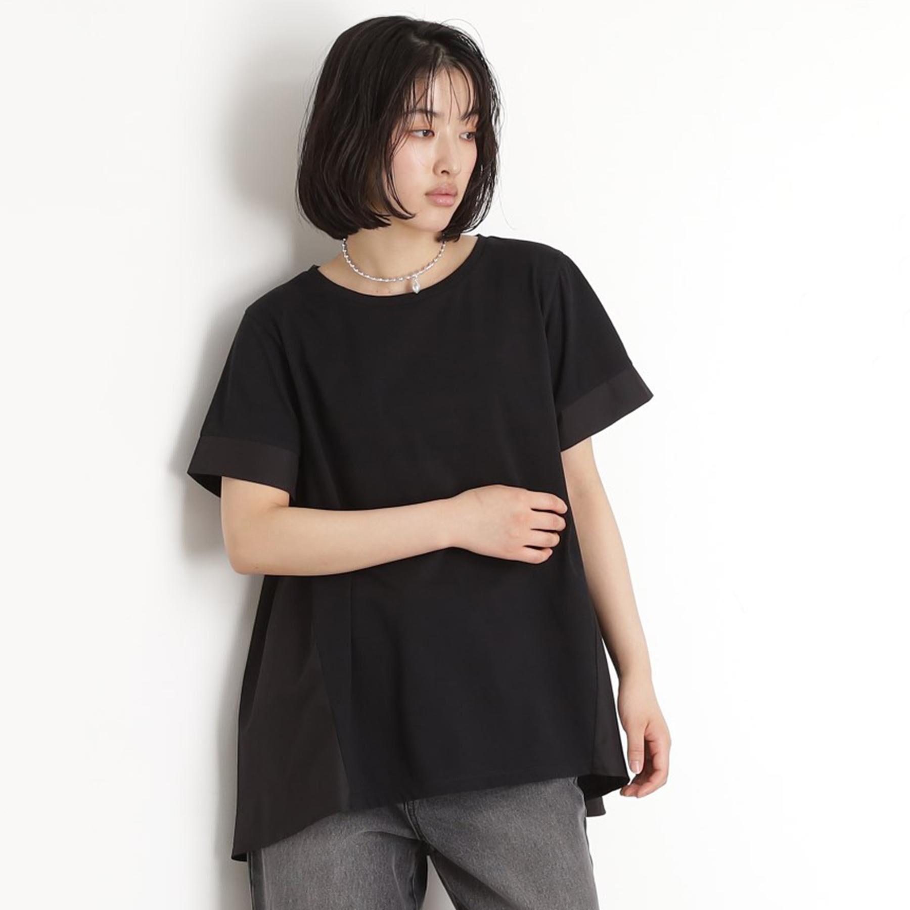 THE SHOP TK「切替バックギャザーチュニック【洗濯機OK/接触冷感/UV】」|チュニック|