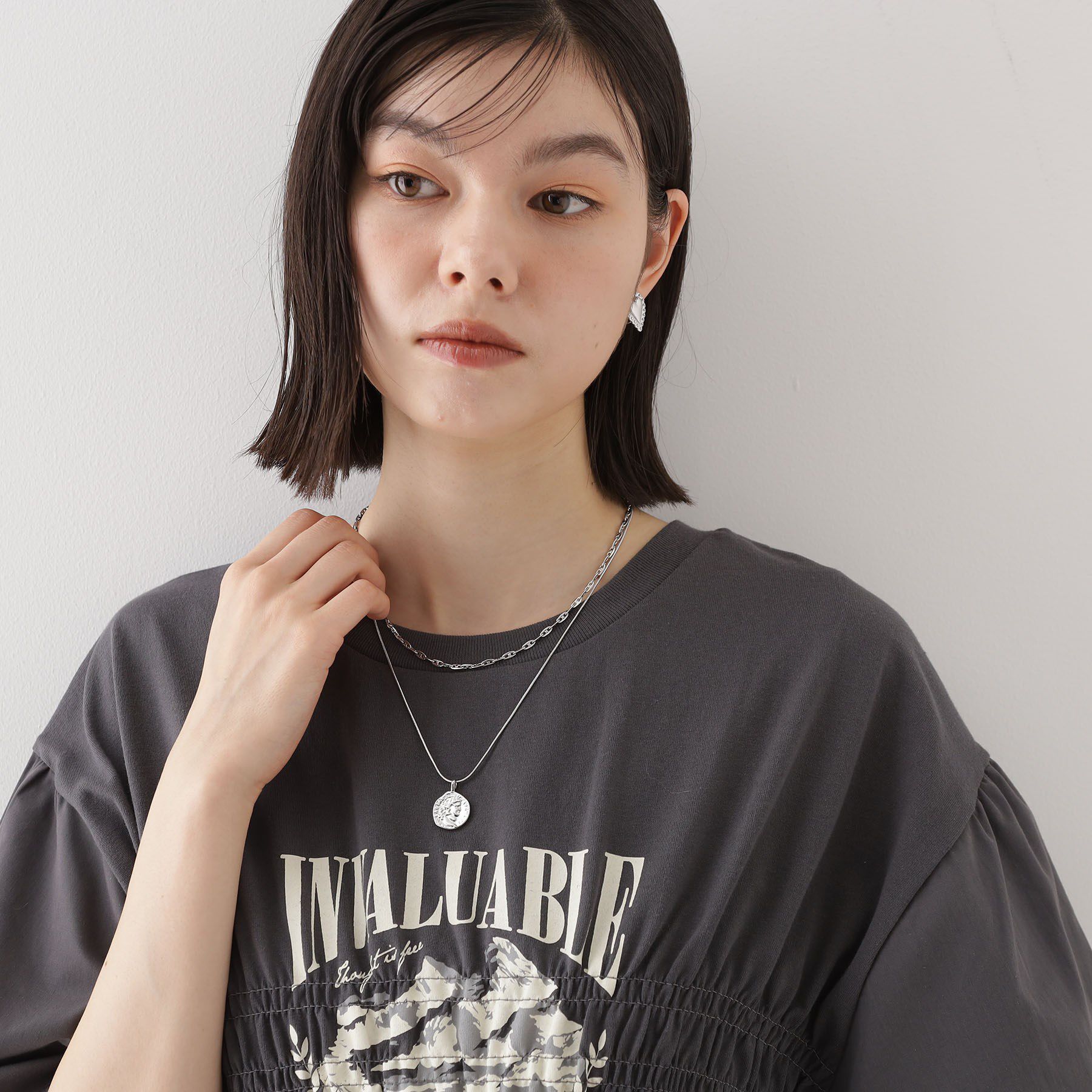 THE SHOP TK「コインチェーン2WAYショートネックレス」|ネックレス|