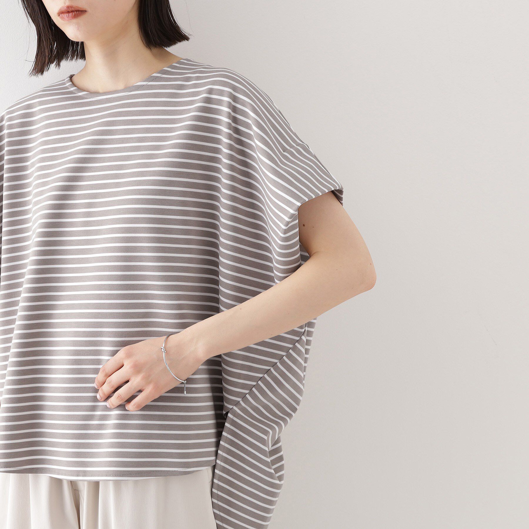 THE SHOP TK「ポンチボリュームプルオーバー【体型カバー/洗える/シワになりにくい】」|Tシャツ・カットソー|