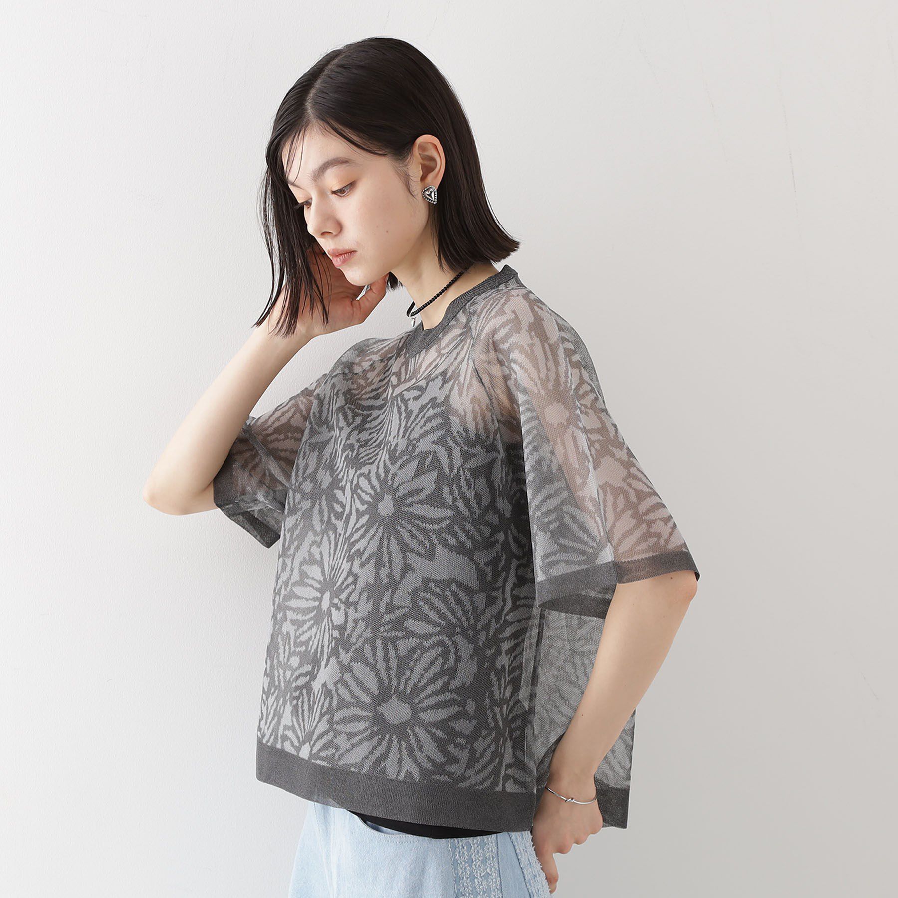 THE SHOP TK「カバーニットシアープルオーバー【洗える】」|ニット・セーター|