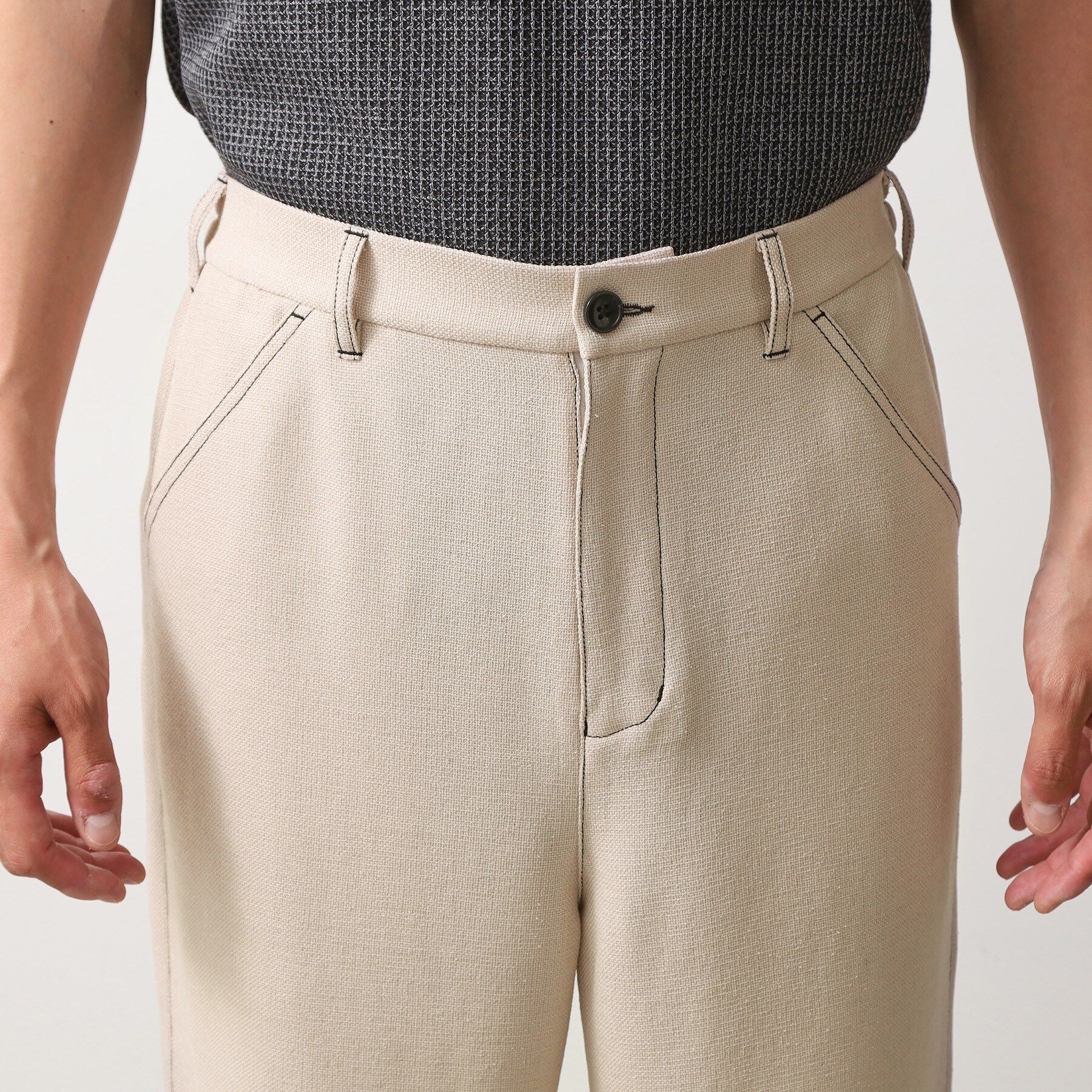 THE SHOP TK「ブッチャー配色ワイドパンツ」|その他|