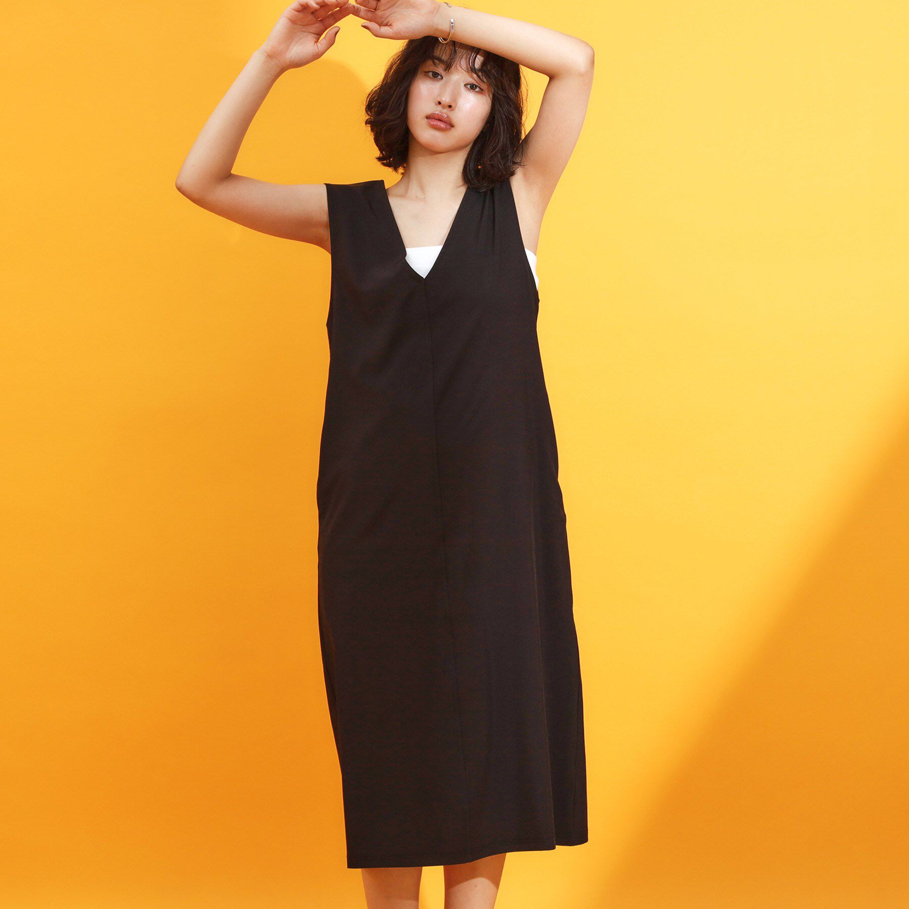 THE SHOP TK「【mizugiwa/ラッシュガード】Vネックジャンスカ/セットアップ可/接触冷感/UVケア/洗濯機O」|ワンピース|