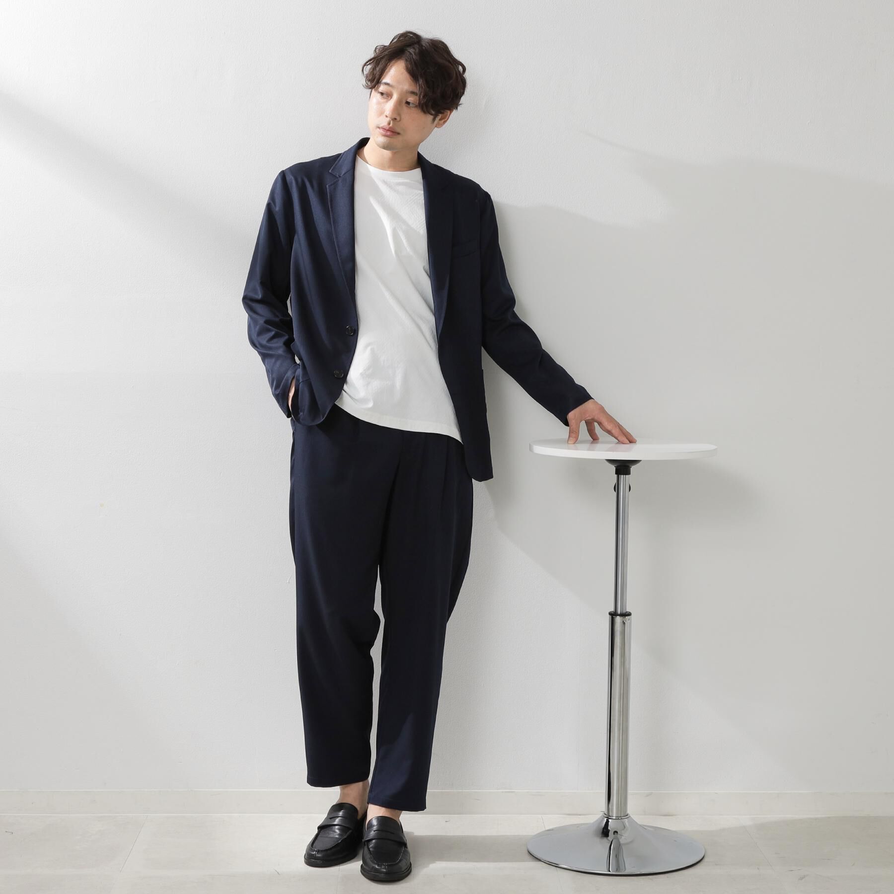 THE SHOP TK「スムースファイバーリラックスジャケット 【セットアップ可／UVカット／イージーケア／洗濯機OK】」|テーラードジャケット|