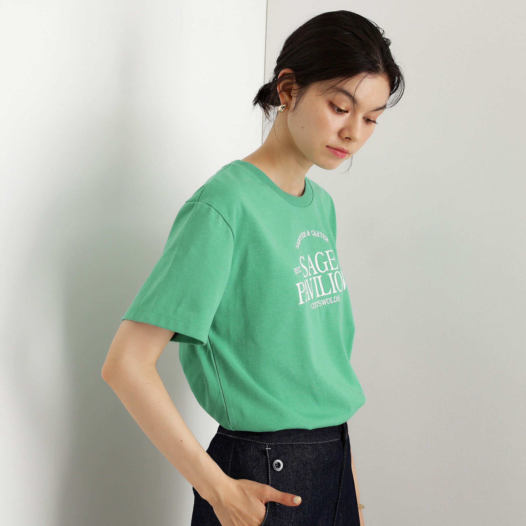 THE SHOP TK「カレッジ＆フォトプリントTシャツ【洗濯機OK】」|Tシャツ・カットソー|