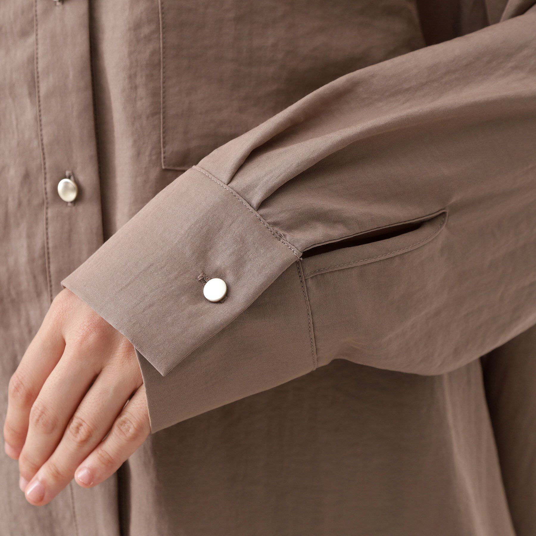 THE SHOP TK「【通勤にもデイリーにも】ダブルポケットスキッパーシャツ/洗濯機OK」|シャツ・ブラウス|