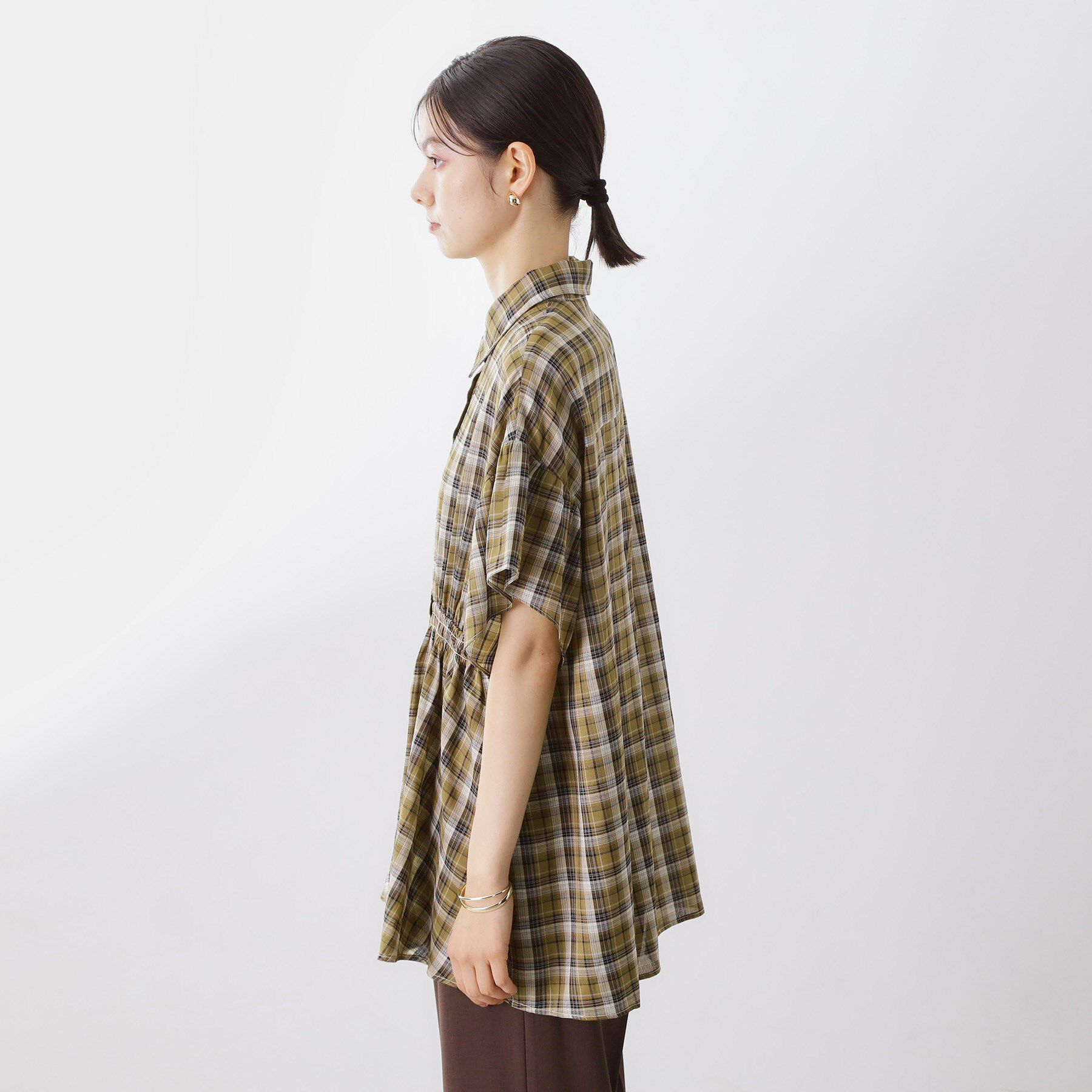 THE SHOP TK「チェック柄チュニックブラウス」|シャツ・ブラウス|