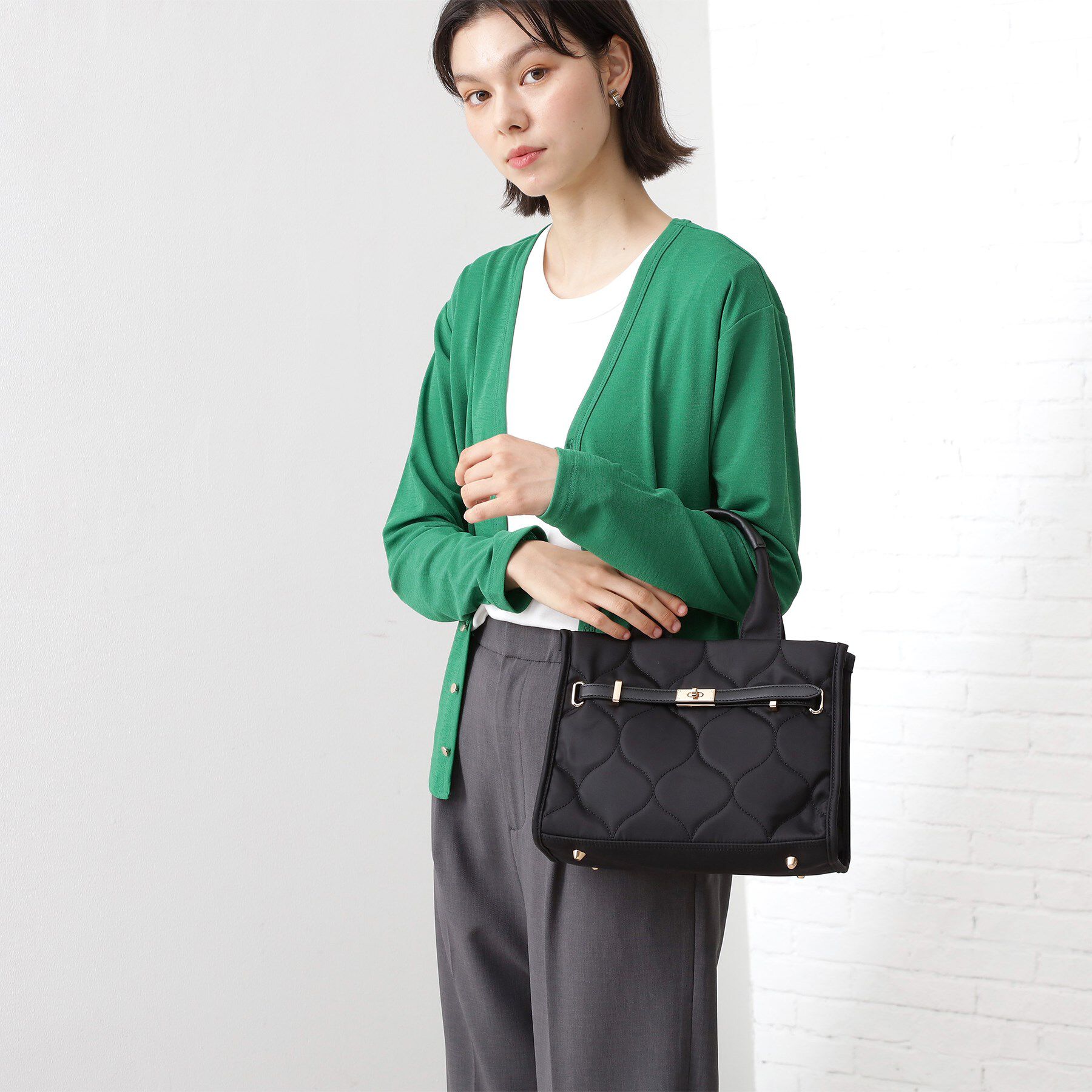 THE SHOP TK「ナイロンキルトミドルトートバッグ」|トートバッグ|