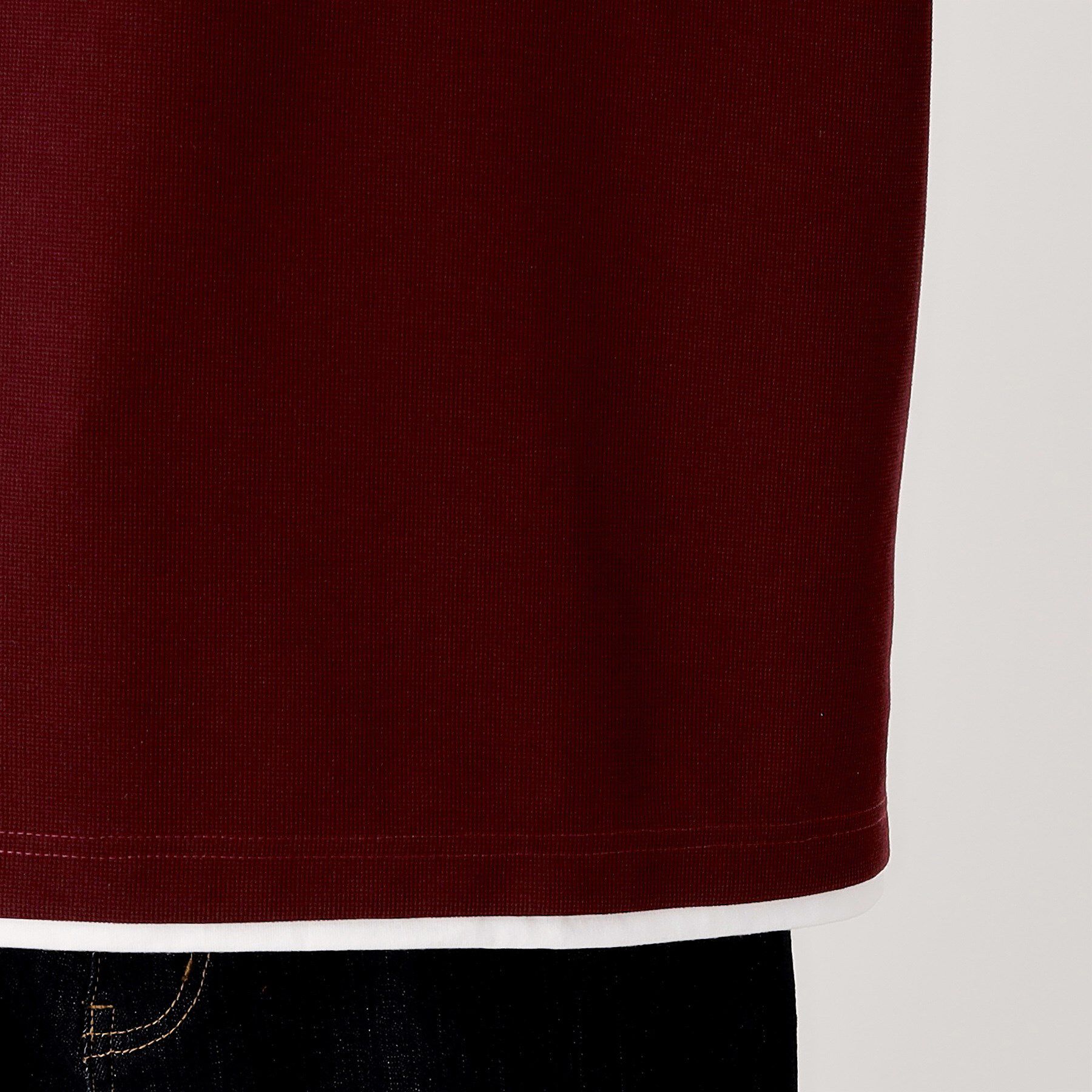 THE SHOP TK「【一枚でコーディネートが完成！】レイヤード風クルーネック長袖Tシャツ　洗濯機OK」|Tシャツ・カットソー|