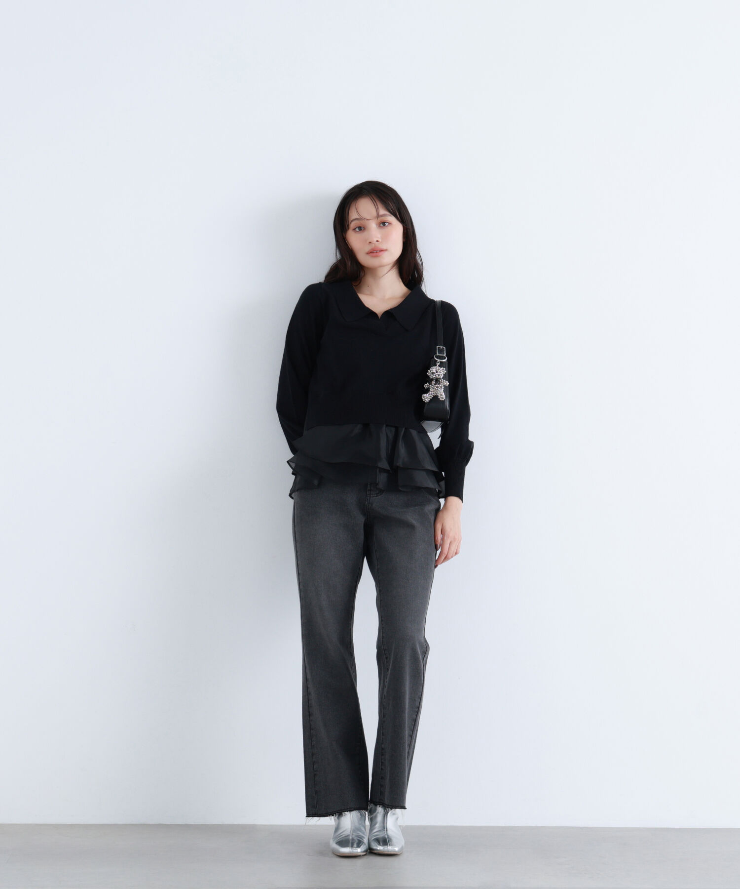  「オーガンドッキングスキッパーニット」|ニット・セーター|